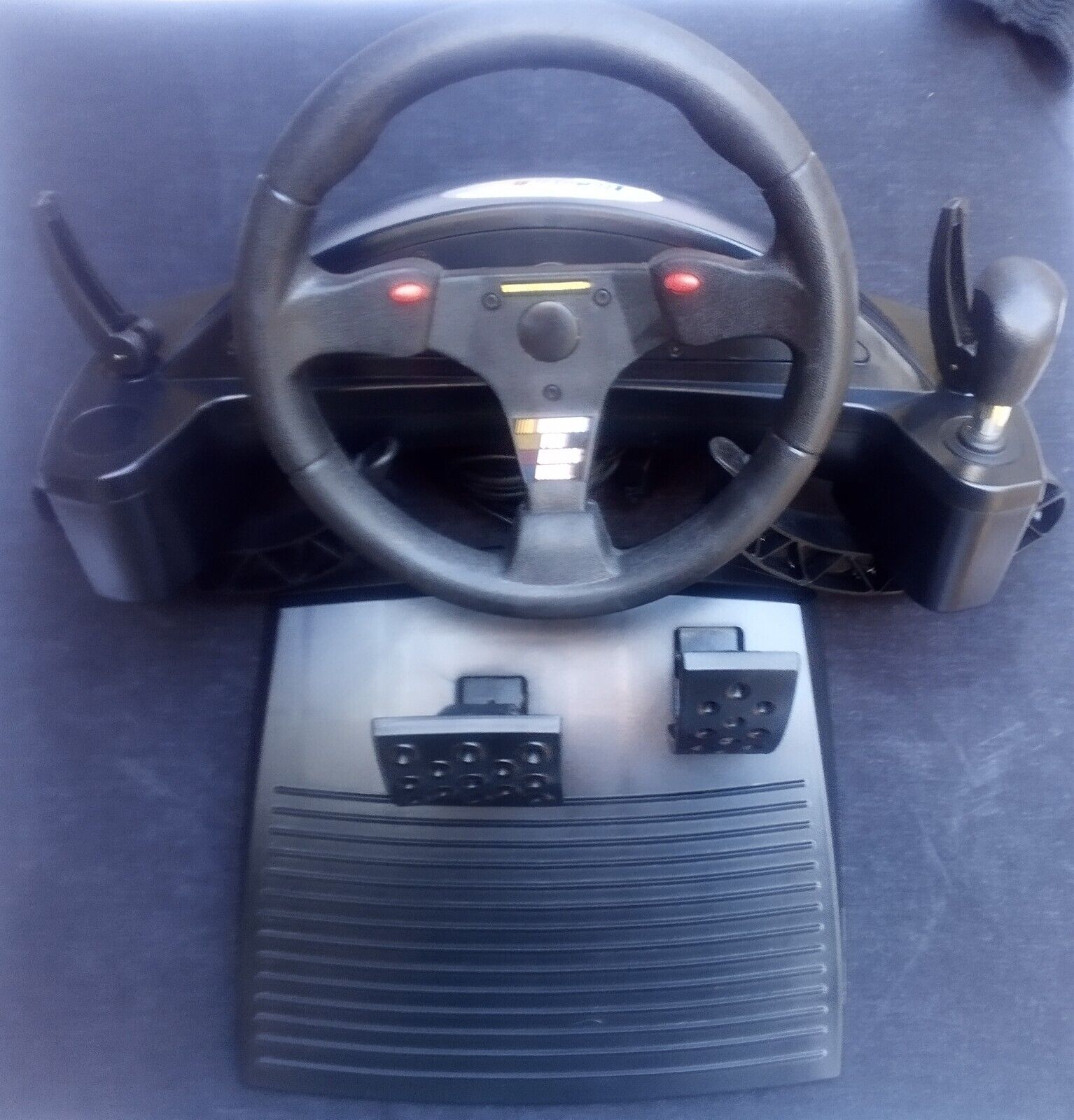 Vintage Rare Thrustmaster NASCAR Pro Racing Wheel + Gas/Brake Pedals For PC