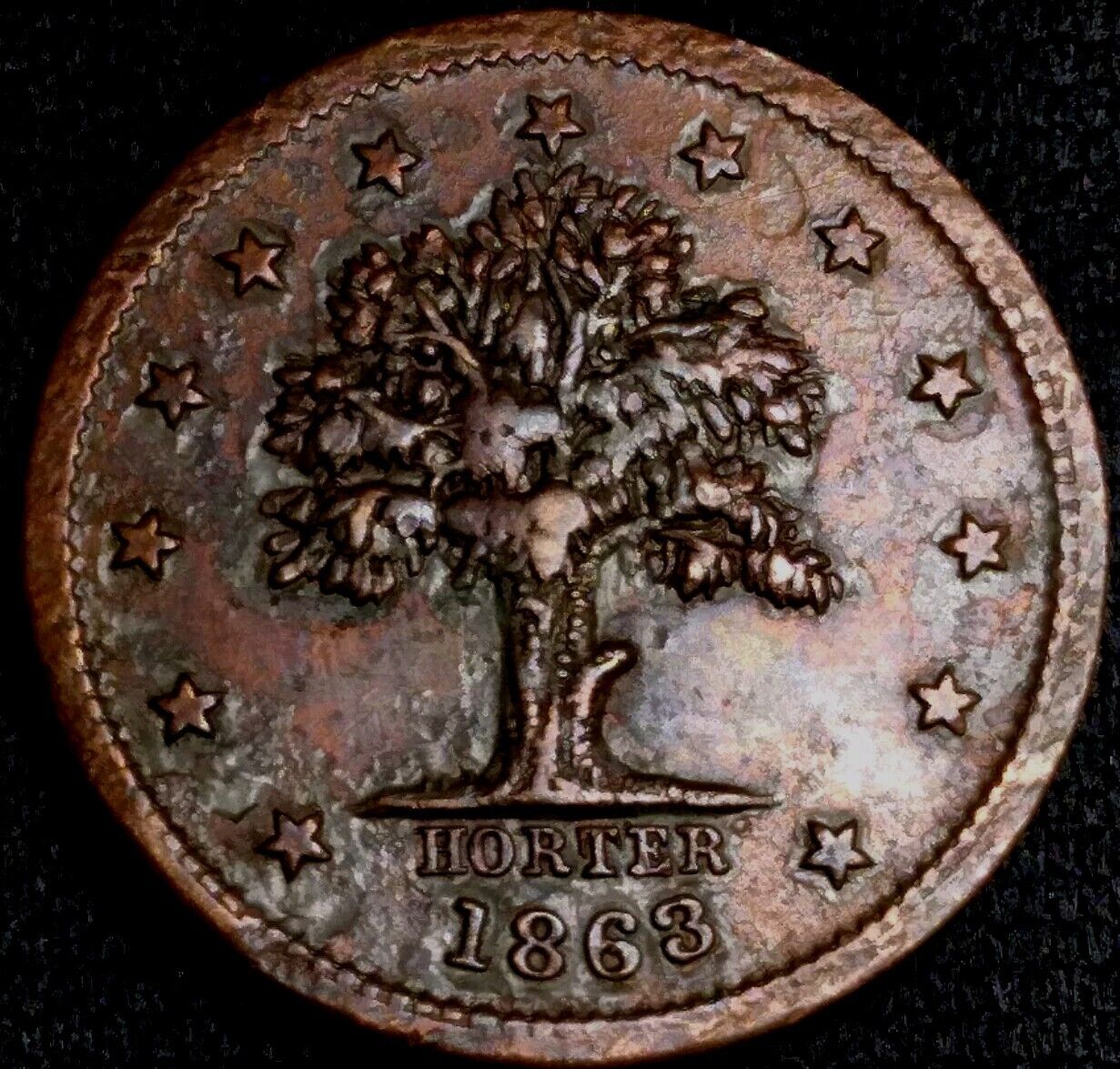 Estate Coin Dated 1863 RARE Civil War Token From The Jones Wood Hotel New York 