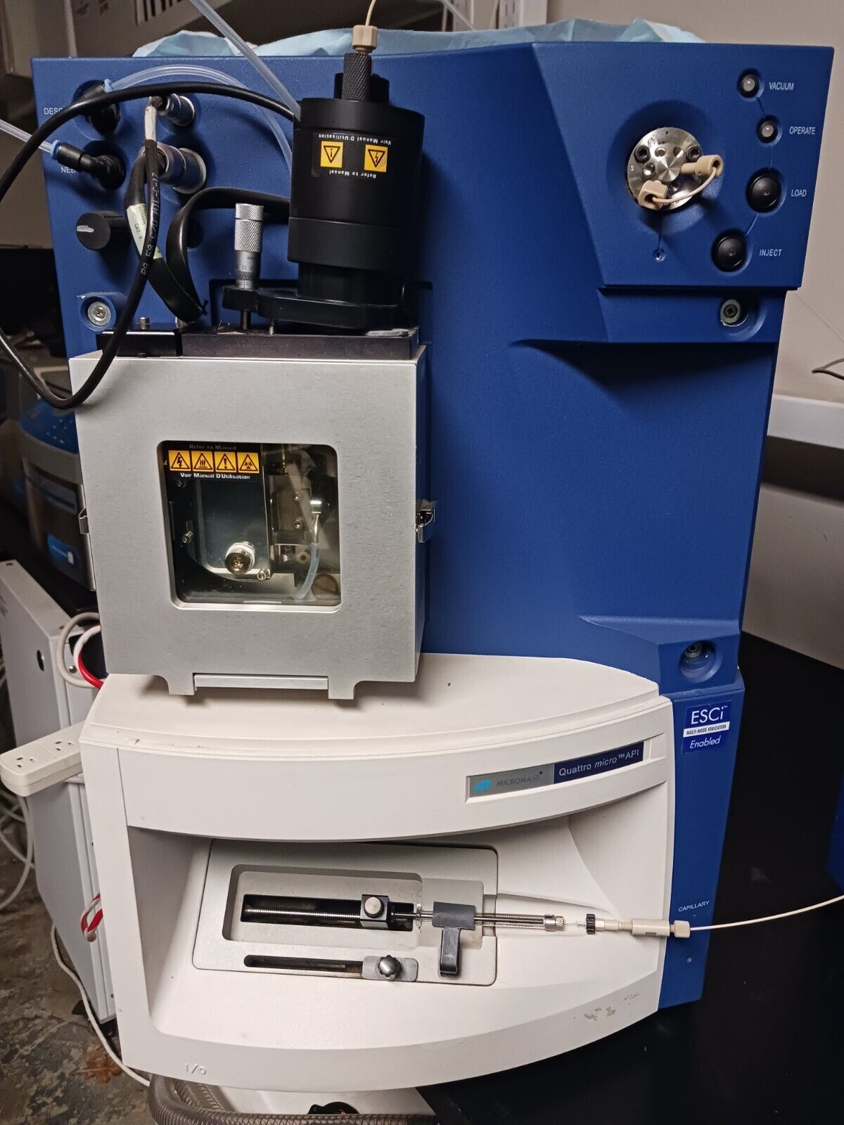 Waters Quattro Micro Mass Spectrometer in working condition. 