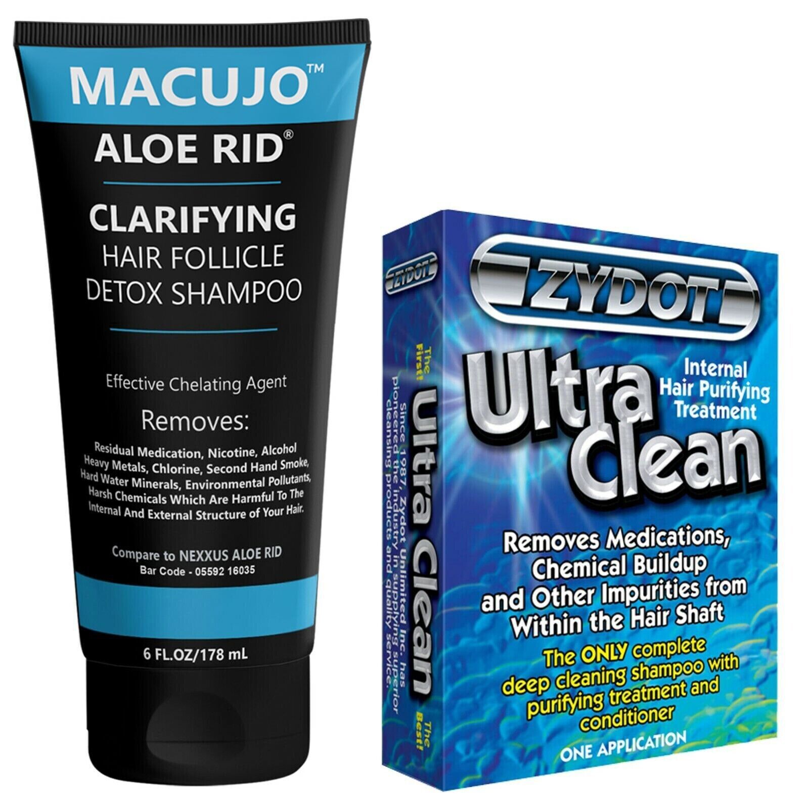 Macujo Aloe Rid + Zydot Shampoo - (Compared to Old Formula Nexxus Aloe Rid)