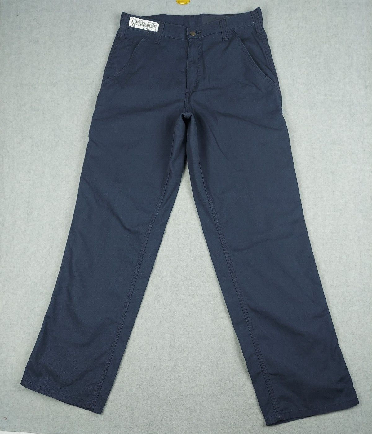 Men\'s Carhartt Navy Blue Carpenter Dungaree Fit Canvas Pants 29X32 (act 31X32)