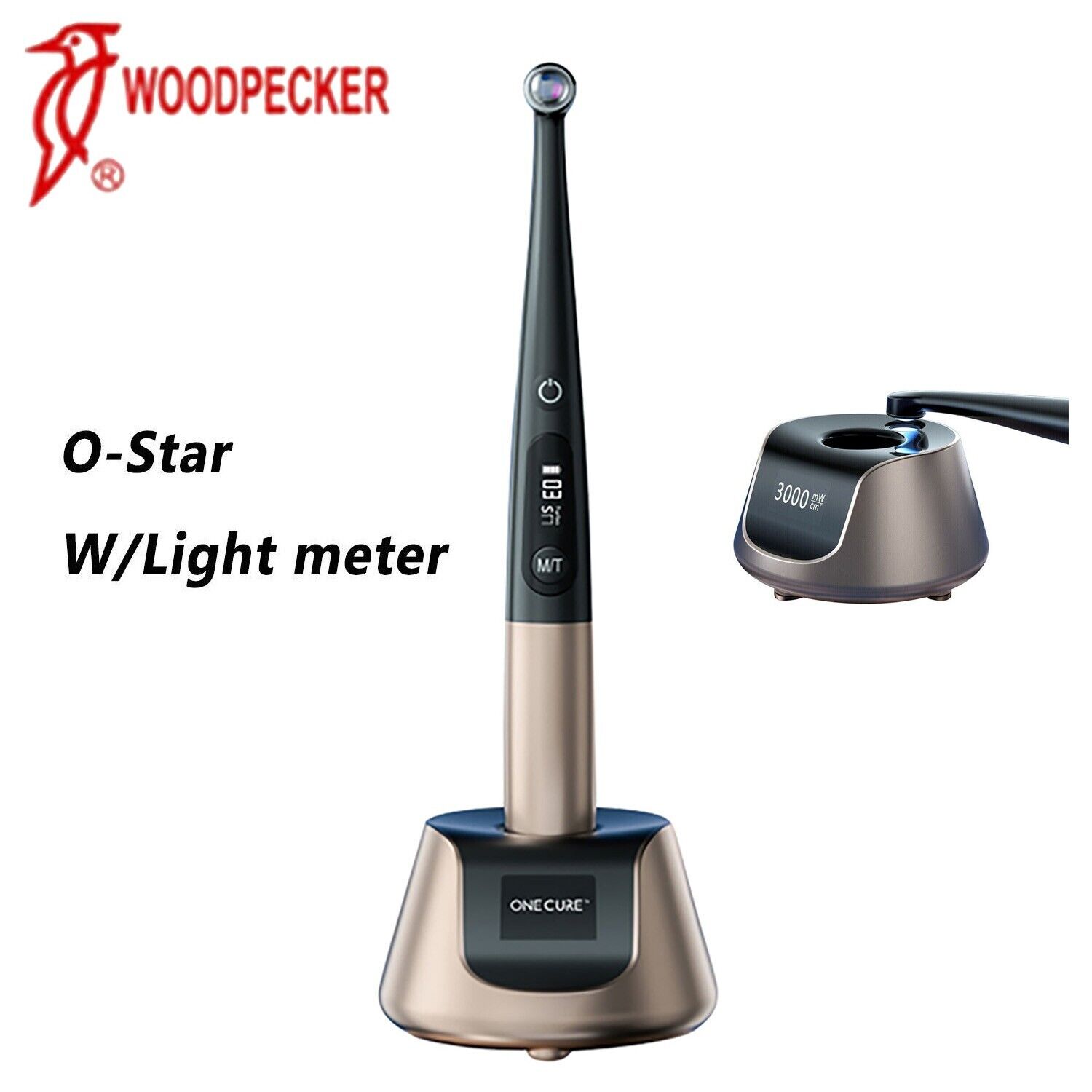 Woodpecker O-Star Dental Curing Light Lamp W/ Light Meter 3000MW/cm2 7 Models