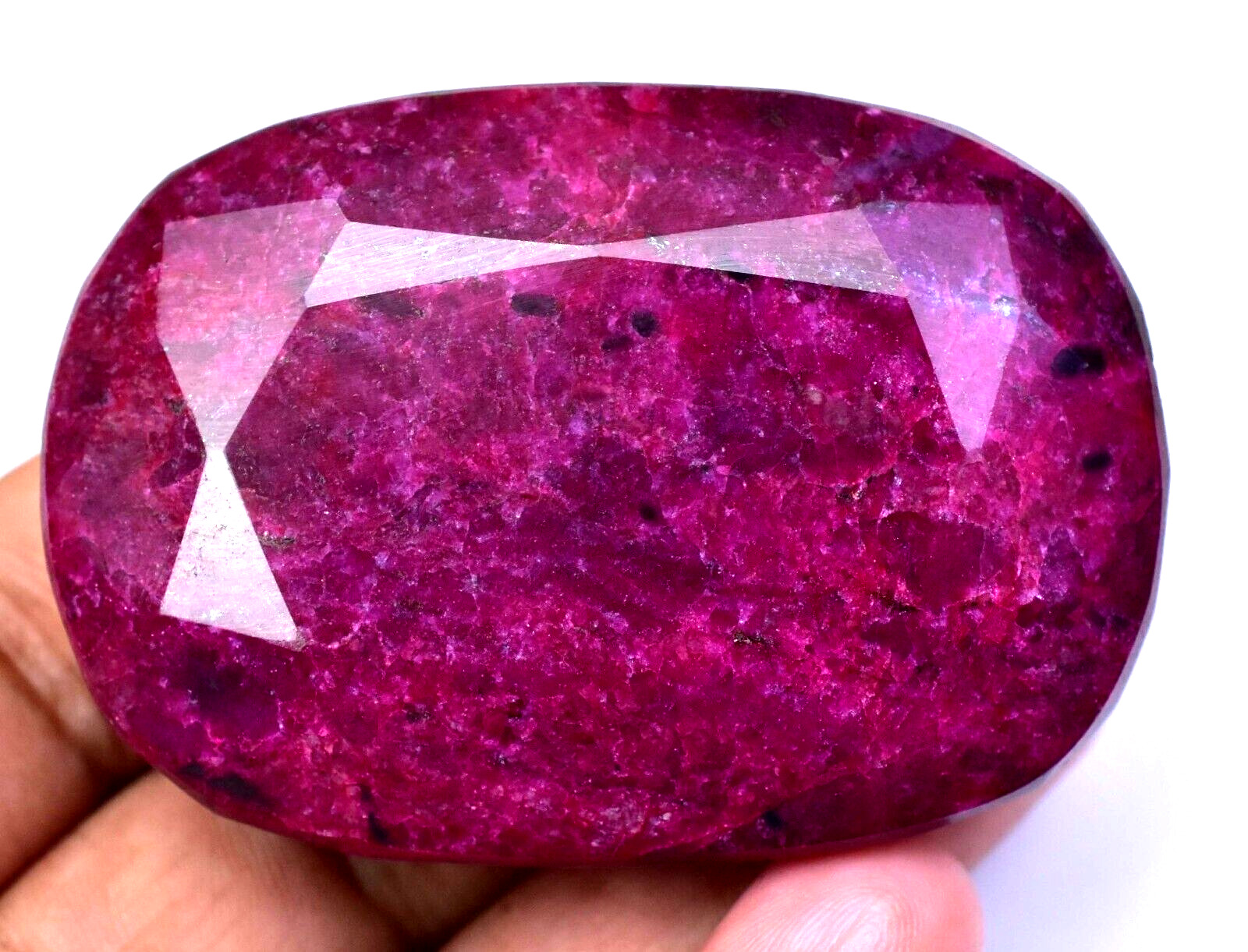 490.50 Ct Natural Huge Red Ruby Certified Earth-Mined Cushion Cut Loose Gemstone