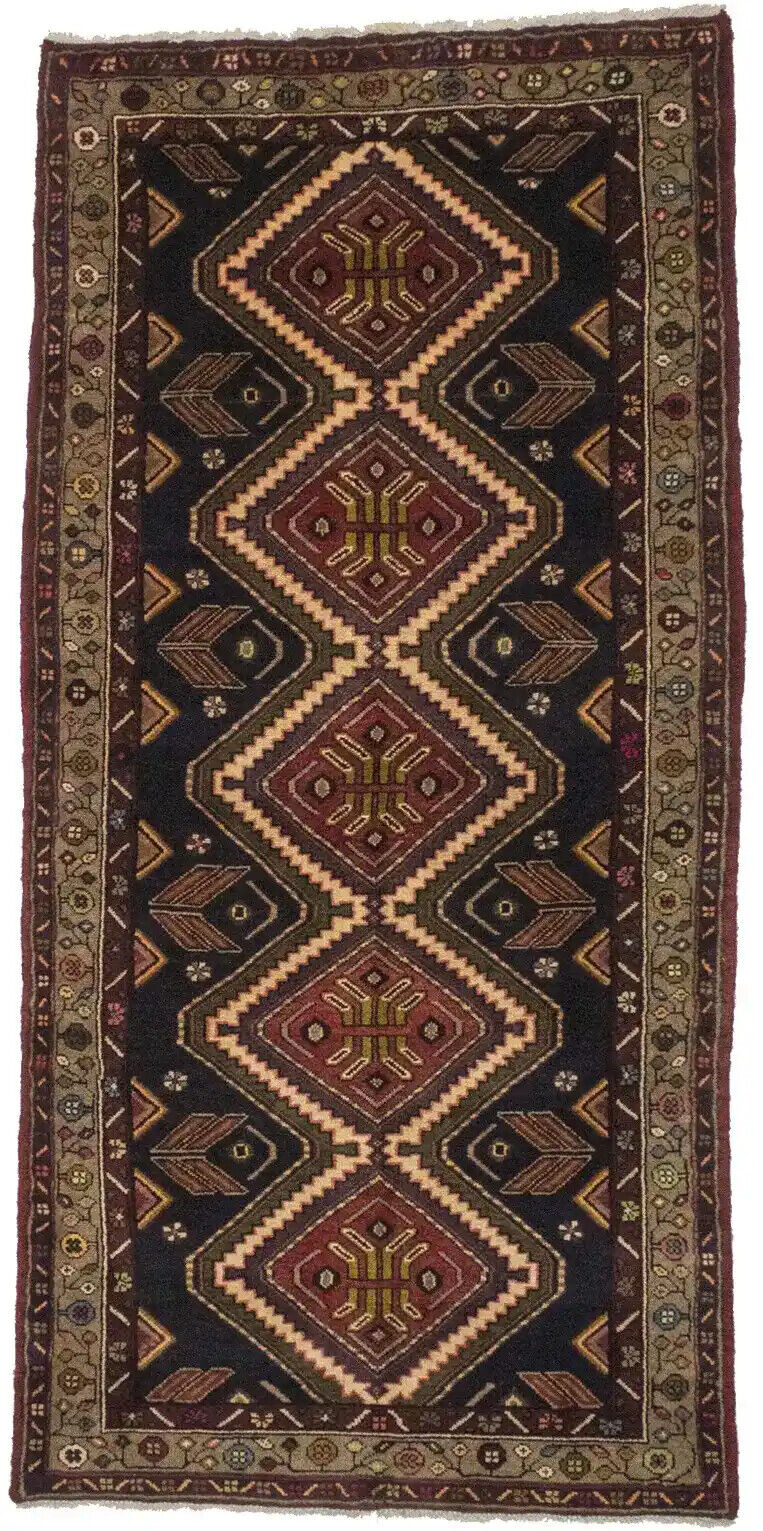 Handmade Tribal Design Vintage 3\'6X7\'4 Runner Rug Oriental Home Decor Carpet