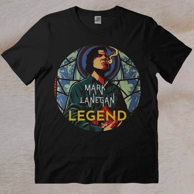 Mark Lanegan Legend Vintage 80s Style Black Full Size Tee Shirt