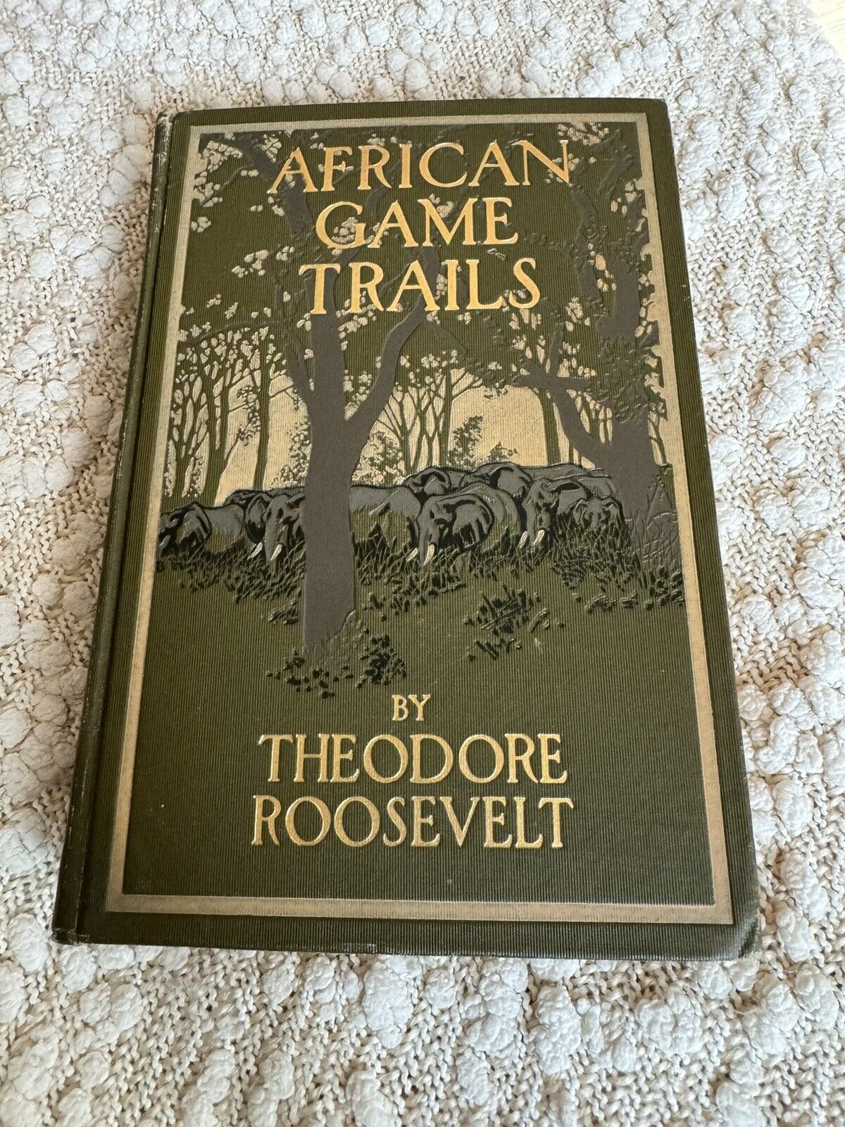 African Game Trails - Theodore Roosevelt 1910 Subscribers 1st Ed 200+ Illustr GD