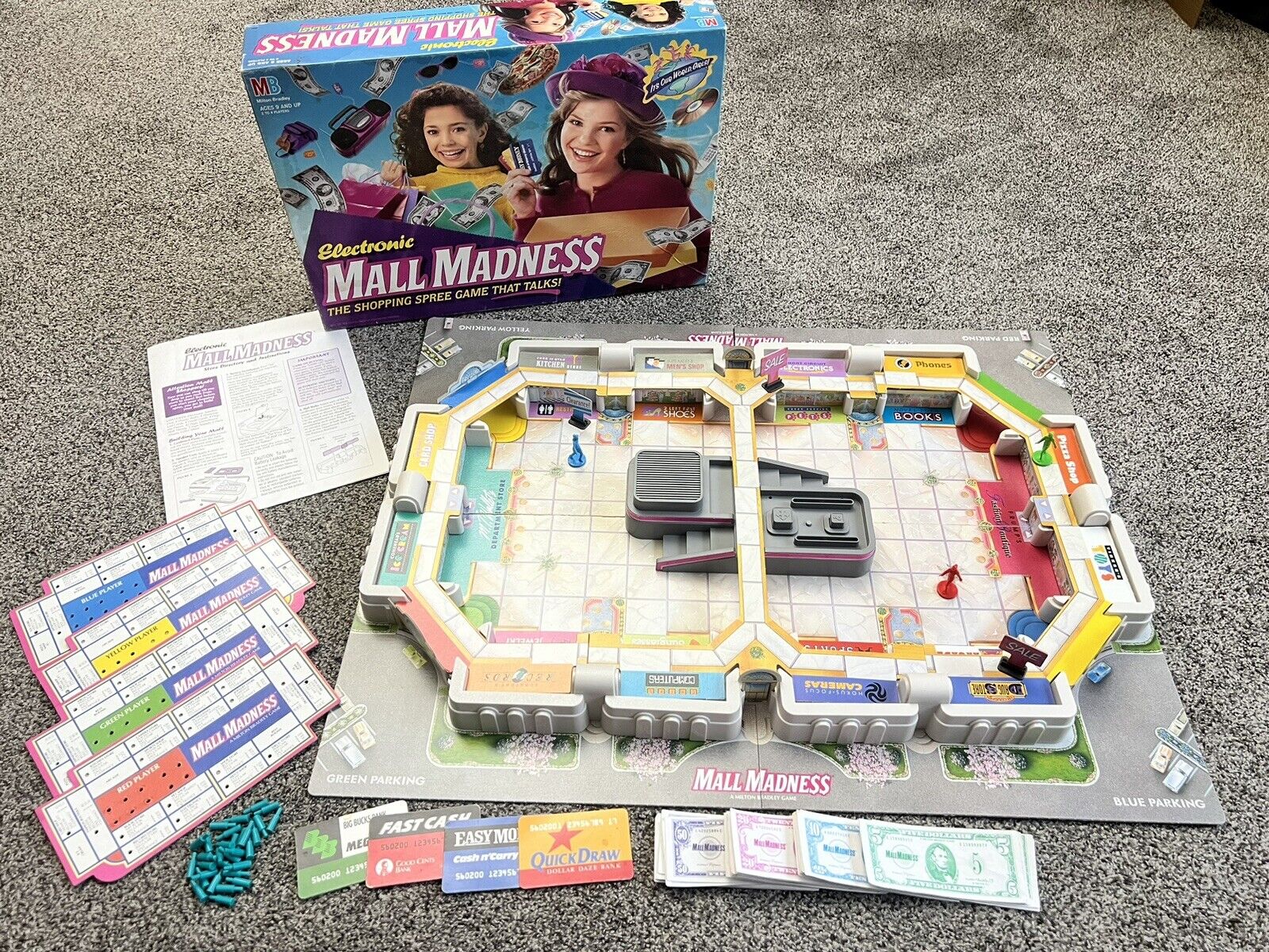 1989 Mall Madness Game Milton Bradley 99% Complete Working  Read Vintage