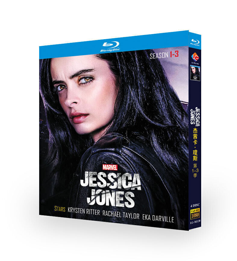 Jessica Jones：The Complete Season 1-3 TV Series 4 Disc All Region Blu-ray DVD