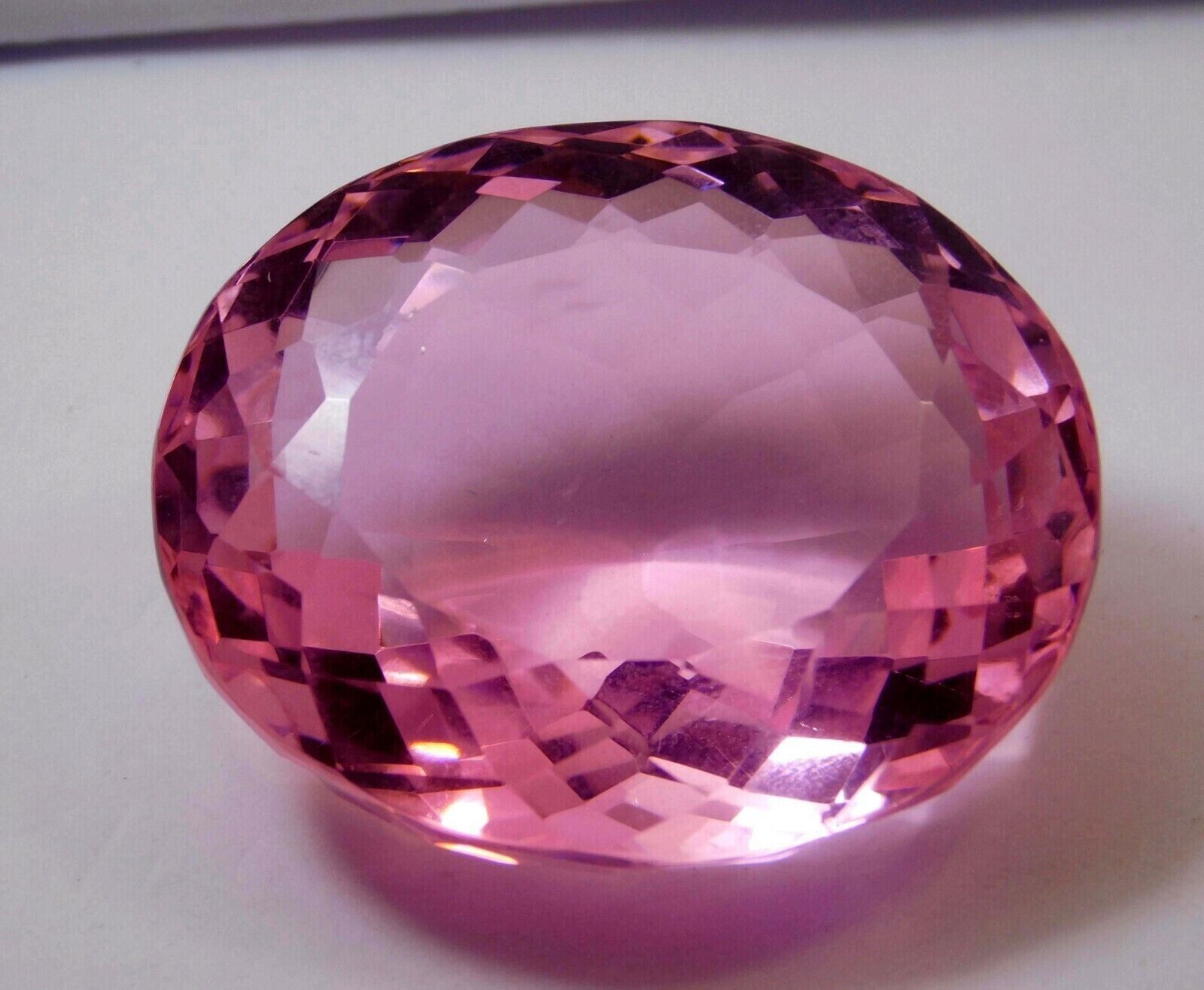 Large Beautiful Pink Kunzite Afghanistan 90.00 Ct. Oval Cut Facet Loose Gemstone