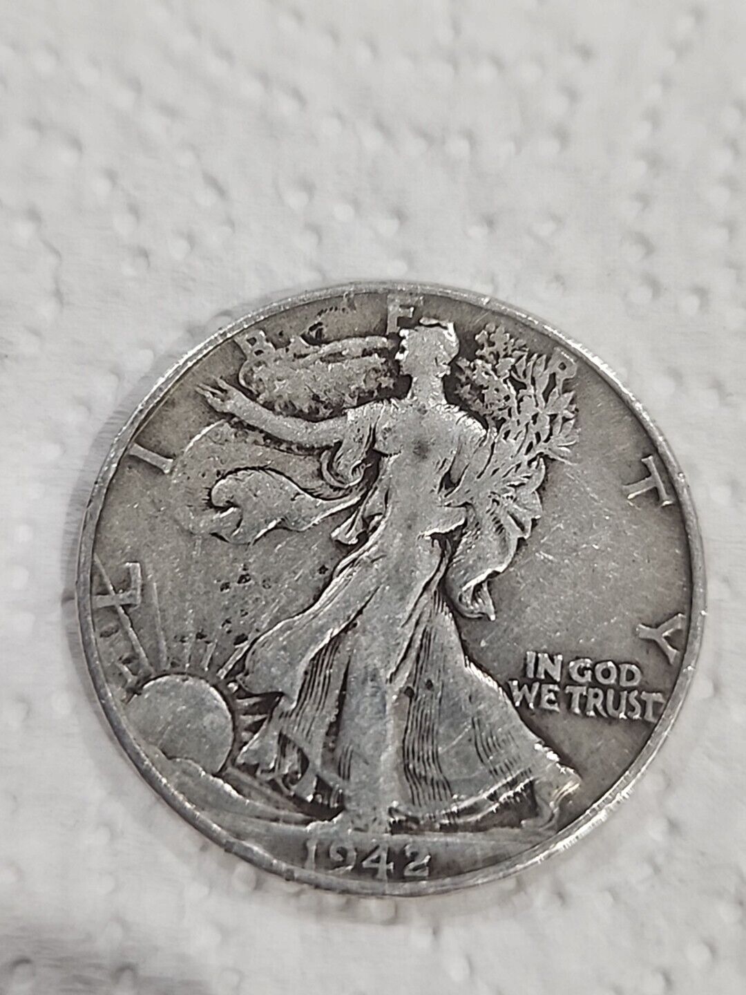 1942 P Silver Walking Liberty Half Dollar Coin 90% Silver 