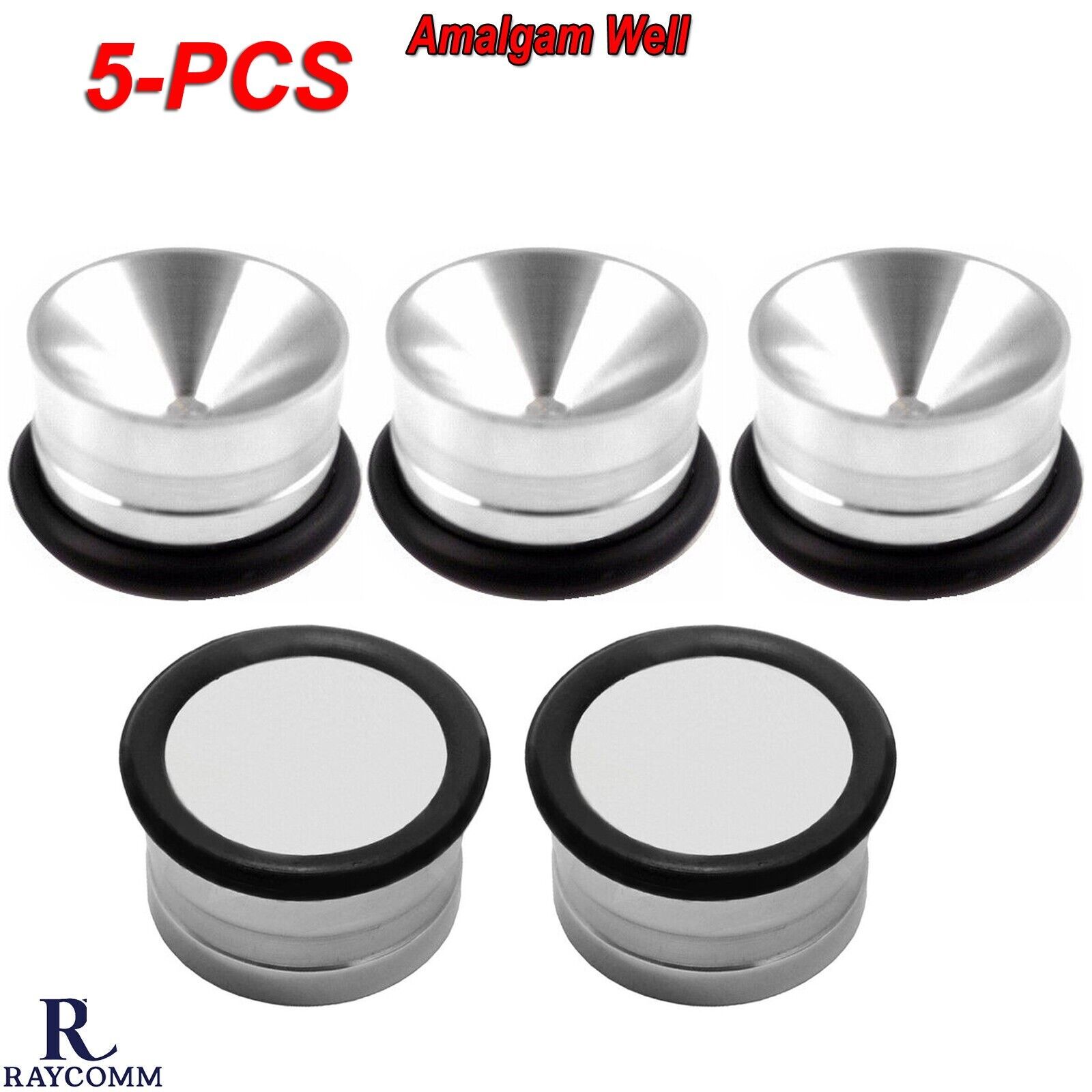 5 PCS Dental Amalgam Well Instrument Restorative Amalgam Carrier Pot Mixing Tool