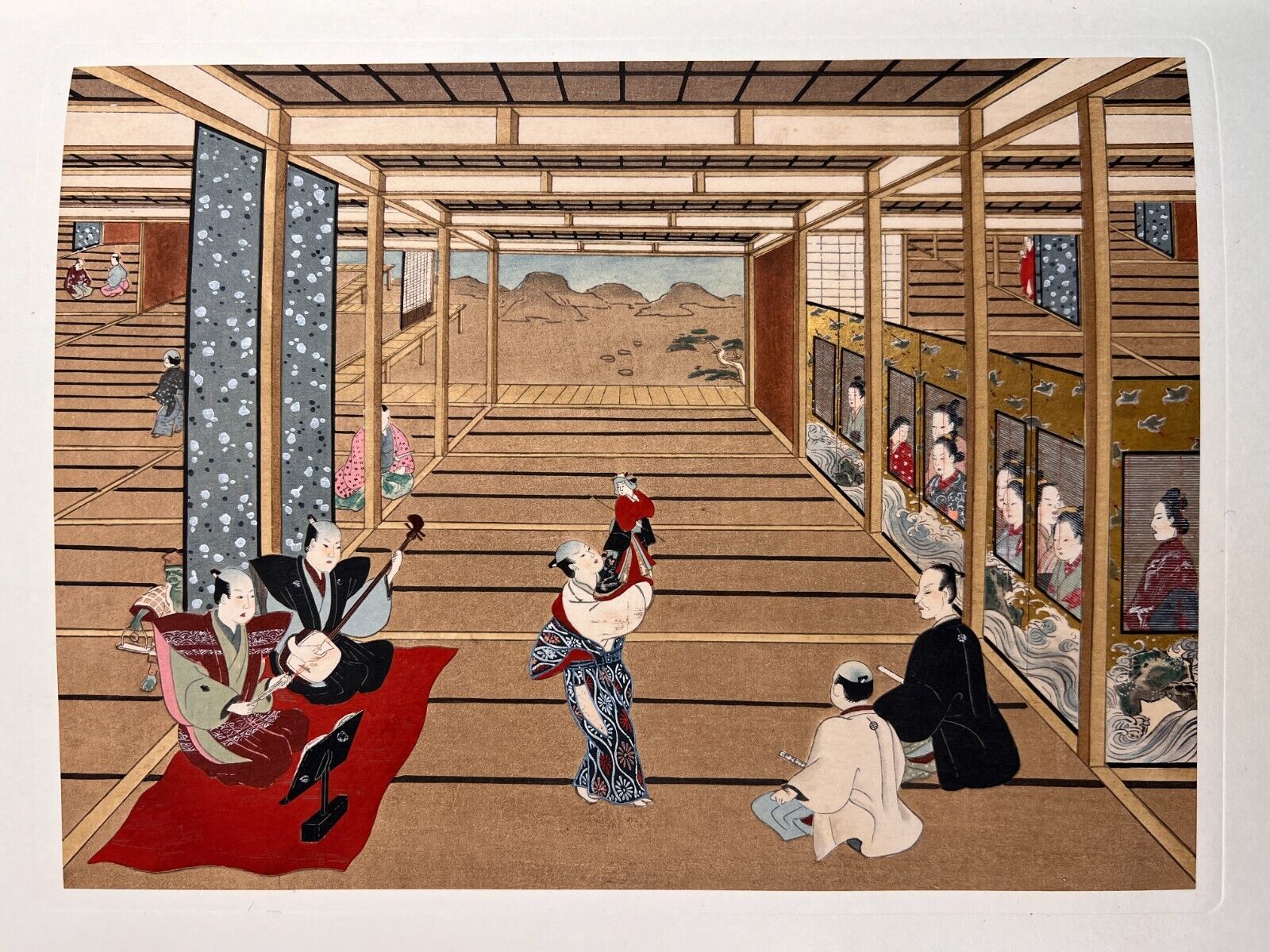 Japanese Woodblock Print “Denchu Kugutsuzu”Torii Kiyomasu Ukiyo-e Ha Gashu No.85