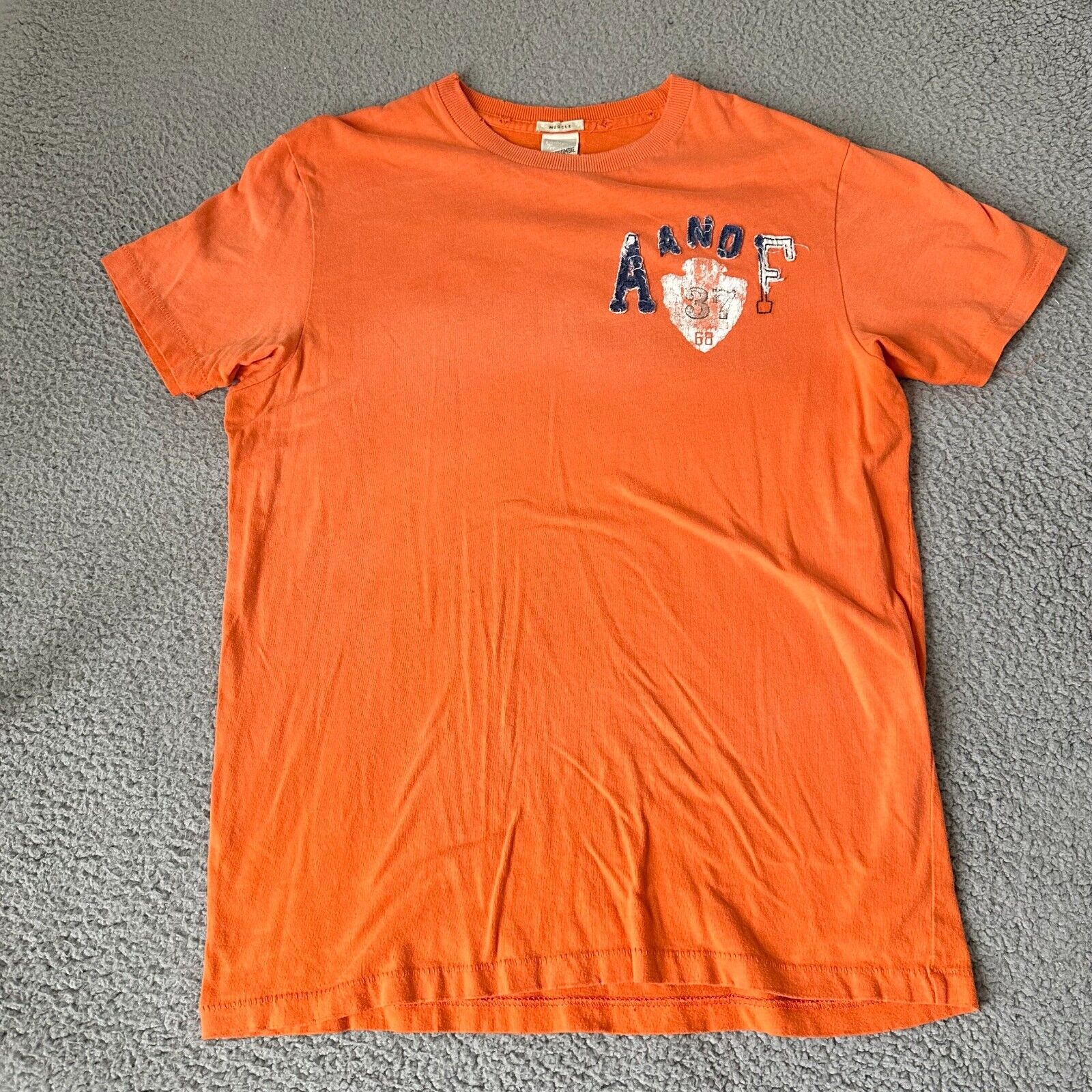 Vintage Abercrombie & Fitch Shirt Adult Extra Large XL Orange Moose Logo Mens