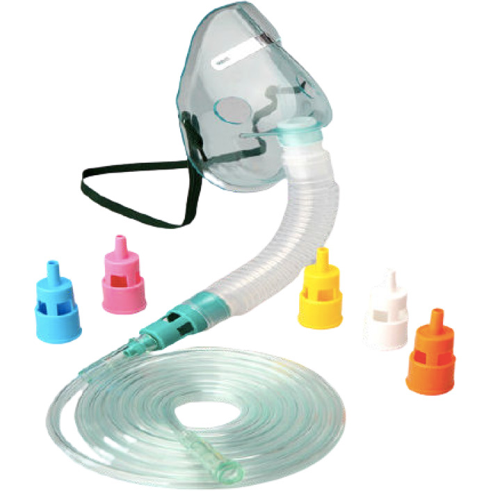 Endure Adjustable Adult Oxygen Venturi Mask with Accessories, Large Size