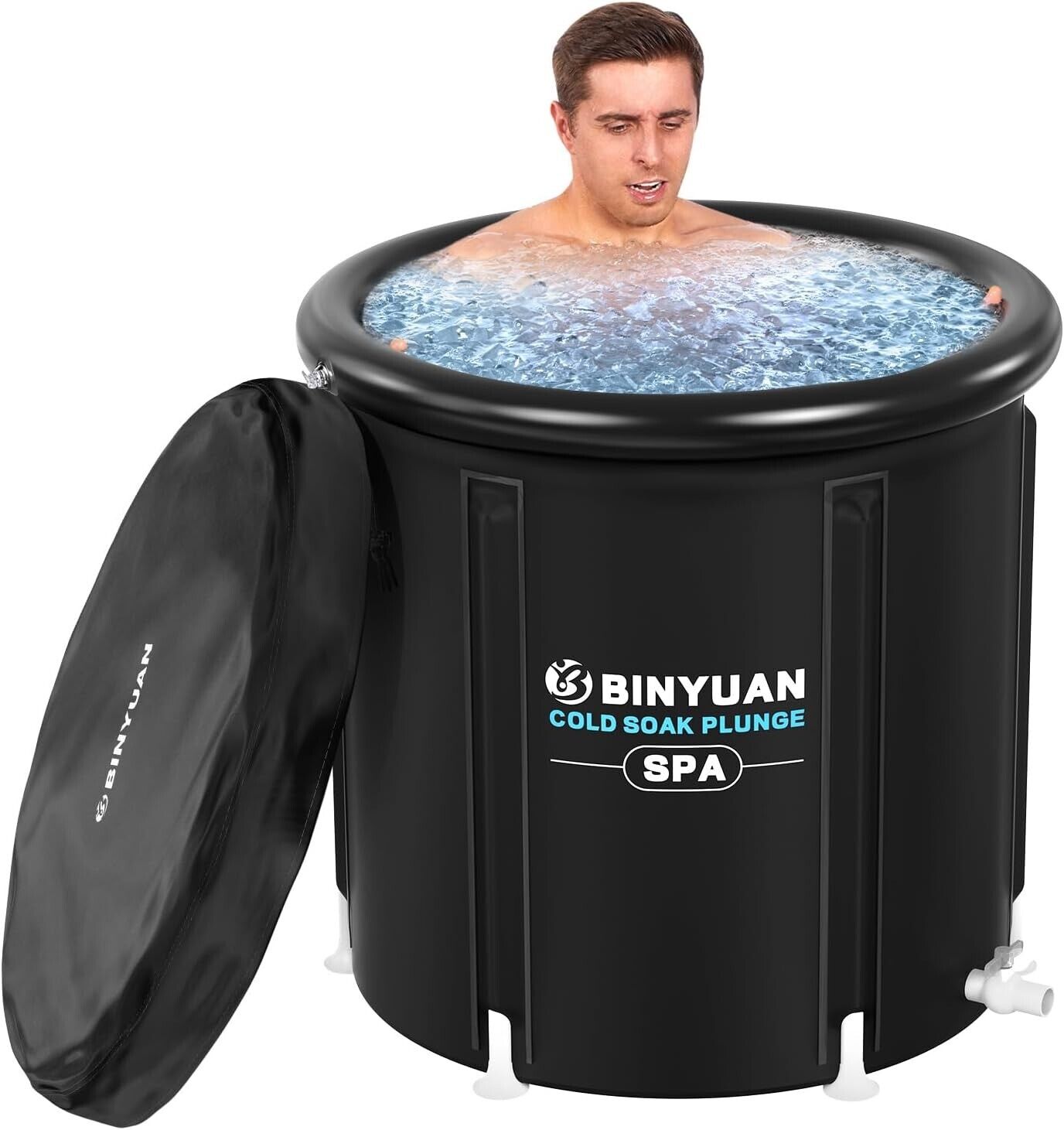 XL Ice Bath Tub for Athletes with Cover 99 Gal Cold Plunge Tub for Recovery