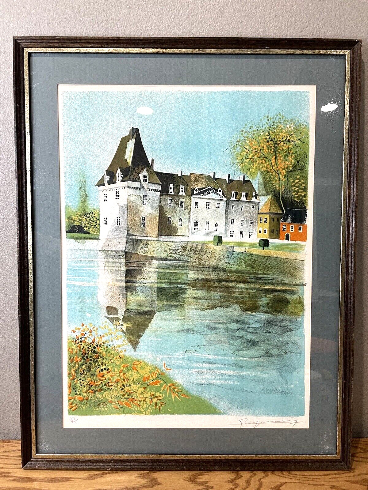 Claude Grosperrin Lithograph Limited Edition French Chateau Numbered Signed 