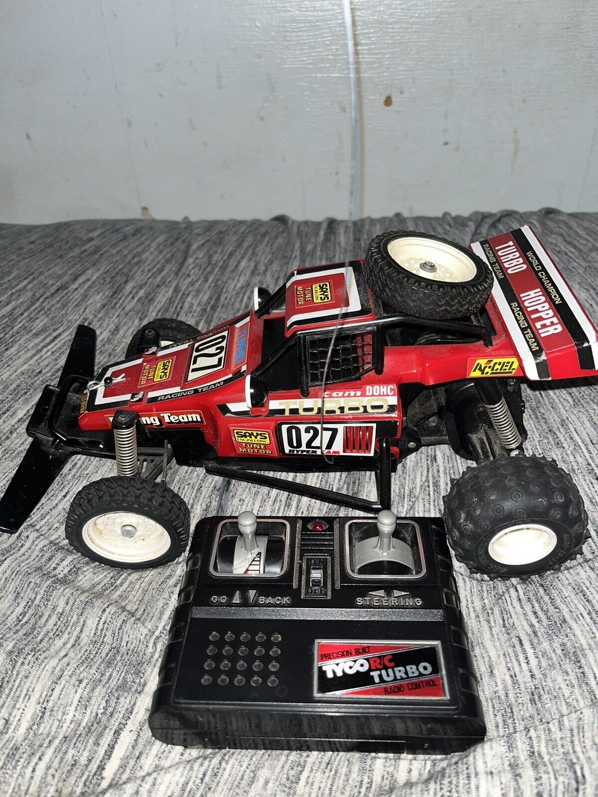 Vintage 1986 Tyco Turbo Hopper RC Dune Buggy 027 With Remote Tested and Works