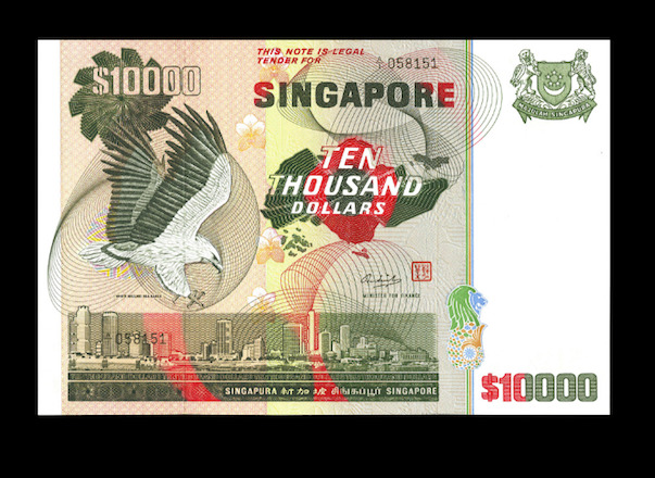 Reproduction Rare Singapore Commissioners Currency $10000 1980 Banknote Antique