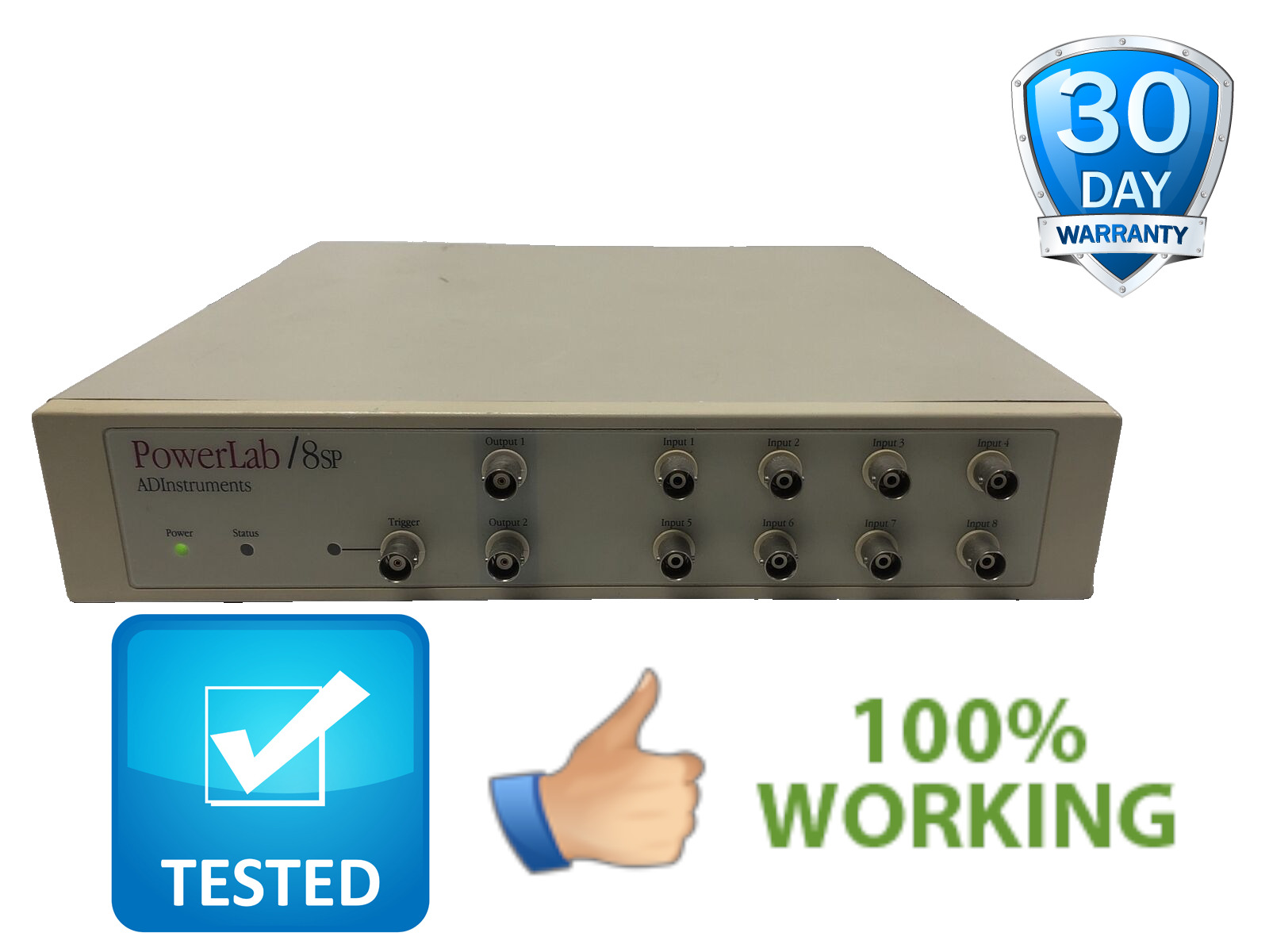 ADInstruments PowerLab/8SP 8 Channel Data Acquisition System Tested Warranty