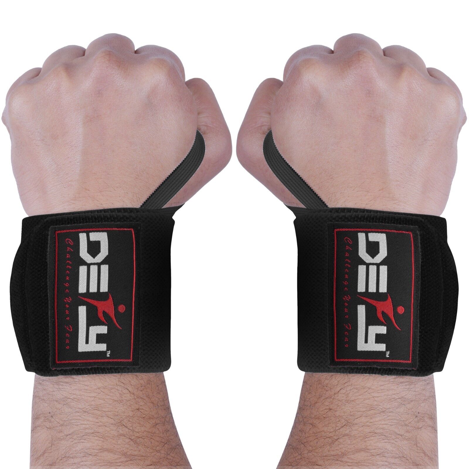DEFY Power Weight Lifting Wrist Wraps Supports Gym Workout Bandage Straps 18\