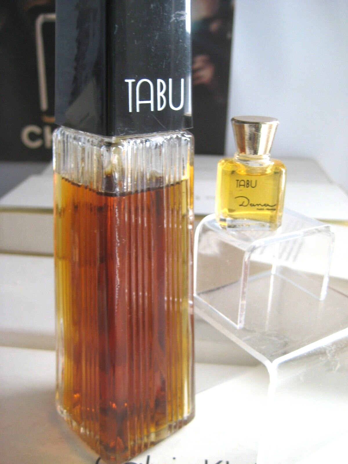 🎁pc lot 70s Vintage 2 oz cologne Micro Mini **PARFUM** Pure Perfume Dana Tabu