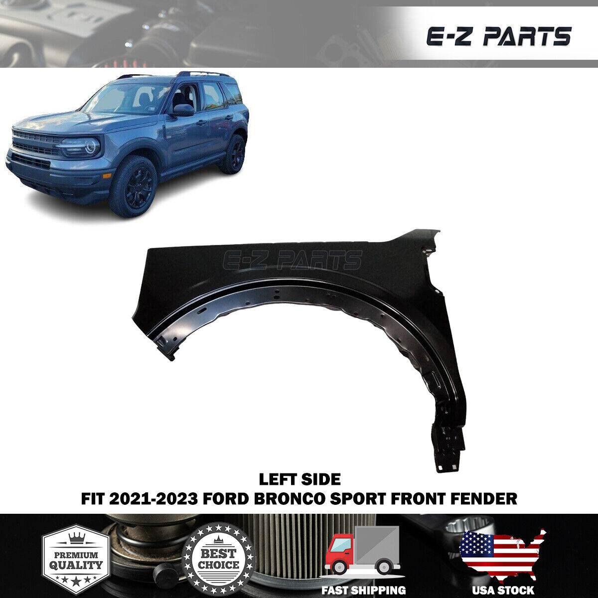 Fit 2021-2023 Ford Bronco Sport Left Front Fender Driver Side LH