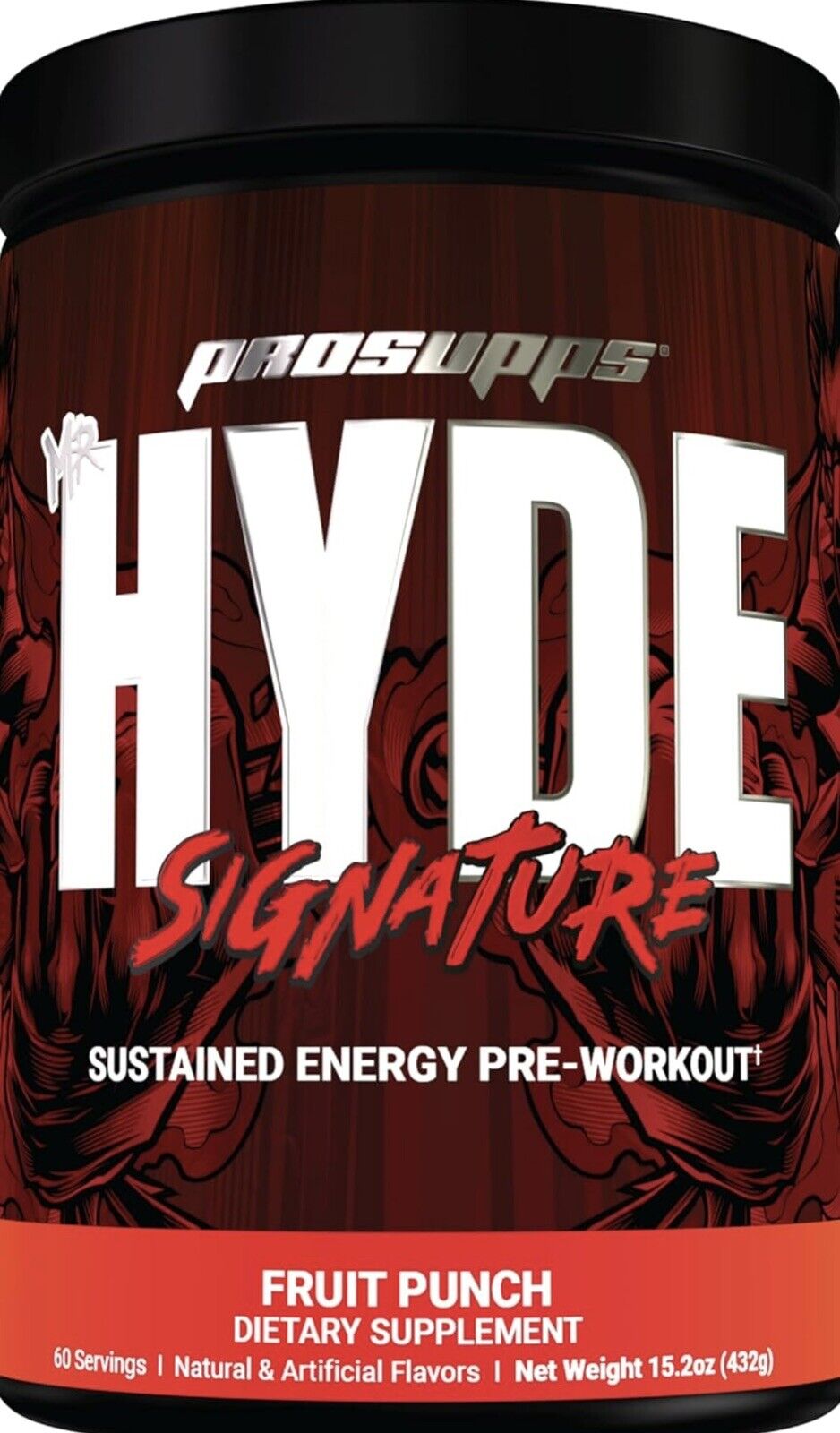 60 SERVINGS ProSupps Mr. Hyde,  Pre Workout. Fruit Punch, 15.2oz (432 g)