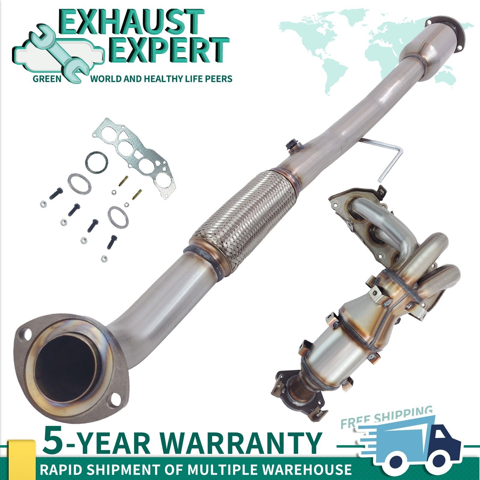 Catalytic Converter For Toyota Camry 2010 2011 2.5L Front & Rear Direct Fit