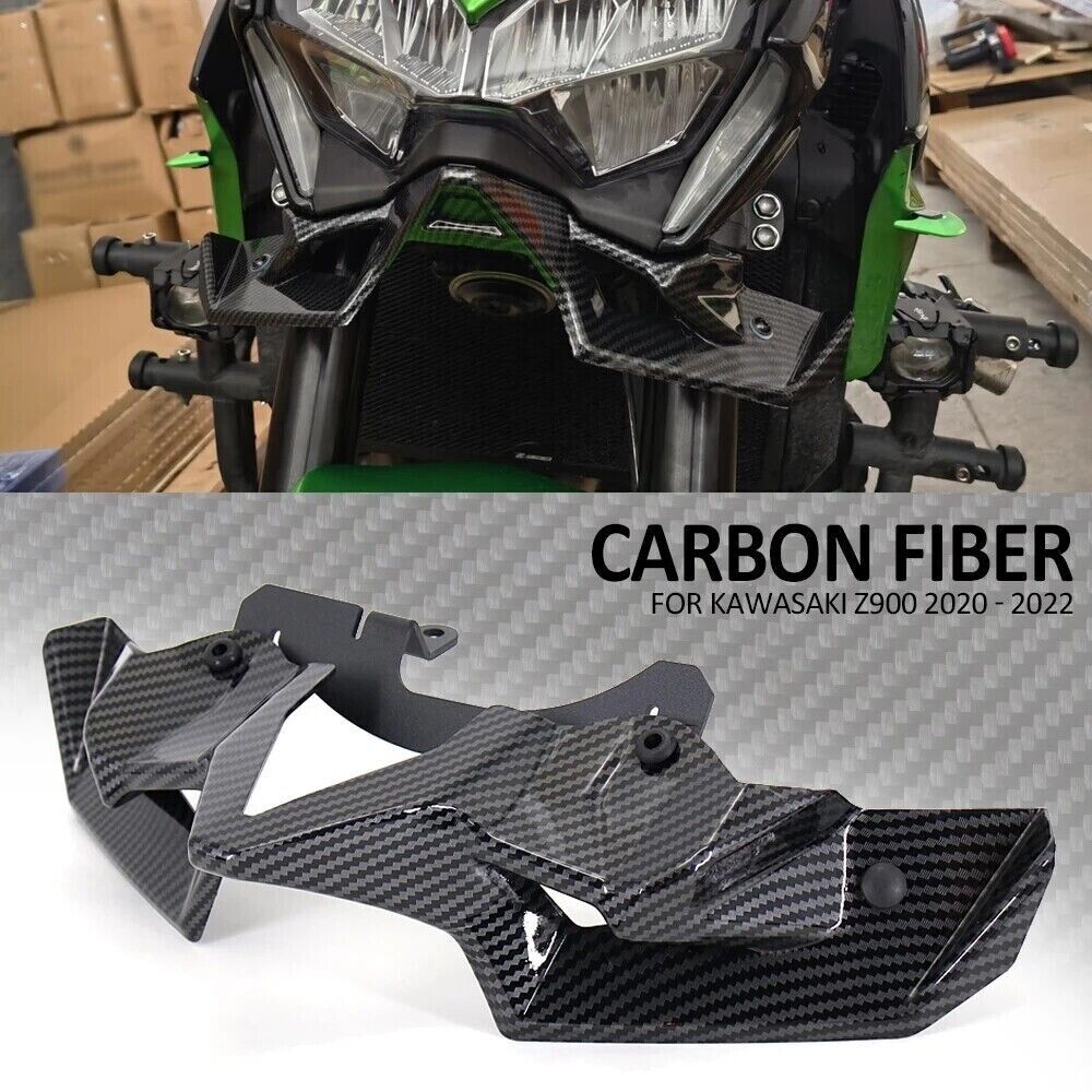 For Kawasaki Z 900 2020-2022 Motorcycle Carbon Fiber Naked Front Spoiler Fairing