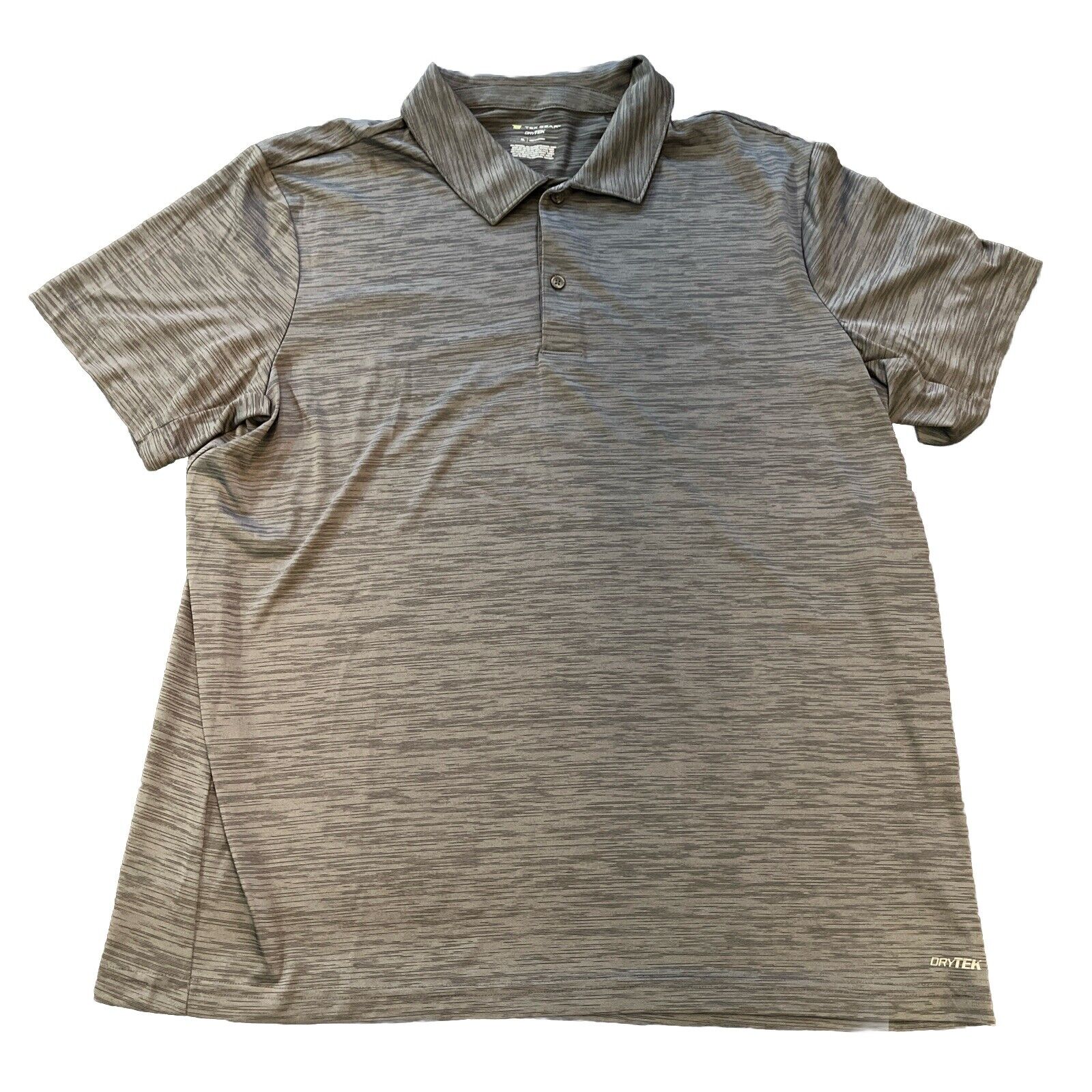 Tek Gear Dry Tek Men\'s Size XL Gray Short Sleeve Athletic Wicking Golf Shirt