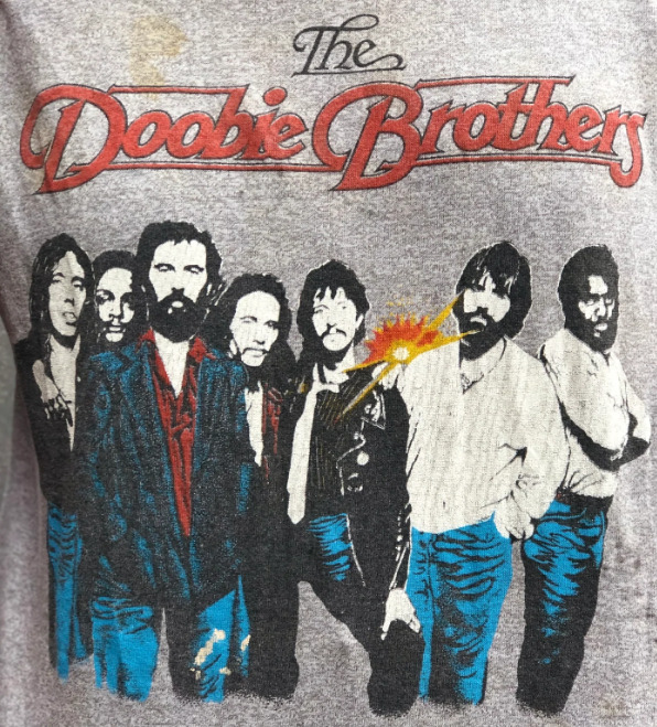 Vintage 1980 The Doobie Brothers Band Tee men  T-Shirt Size  S-4XL Gray GO281