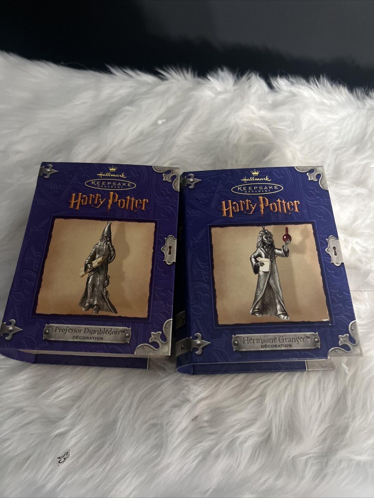 VTG Hallmark Keepsake 2 Ornament’s Harry Potter Pewter 2000