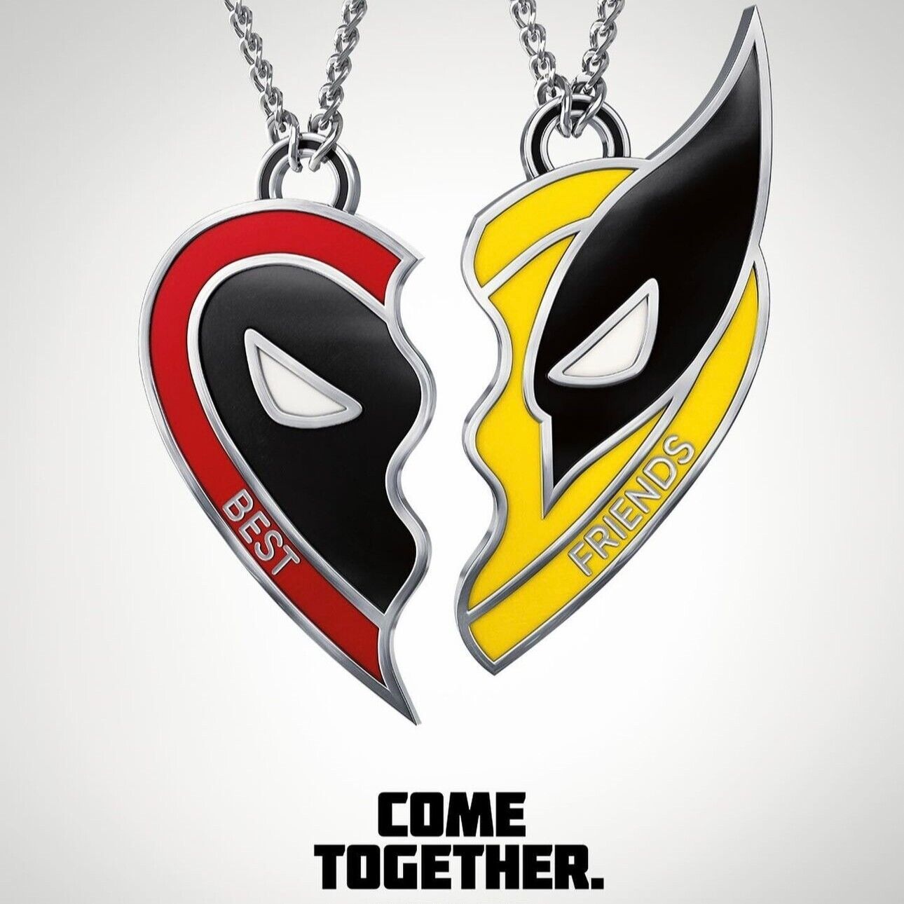 Deadpool & Wolverine  Best Friends Friendship Necklace inspired Marvel Superhero