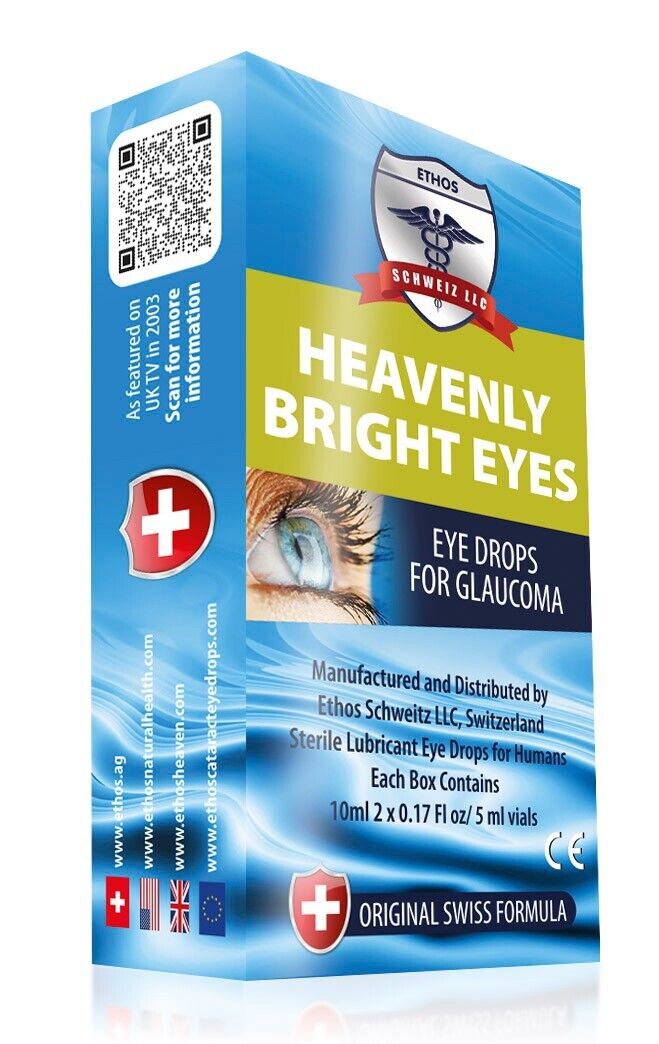 Ethos Heavenly Bright Eyes Eye Drops for Glaucoma 1 x Box 10ml Free Postage