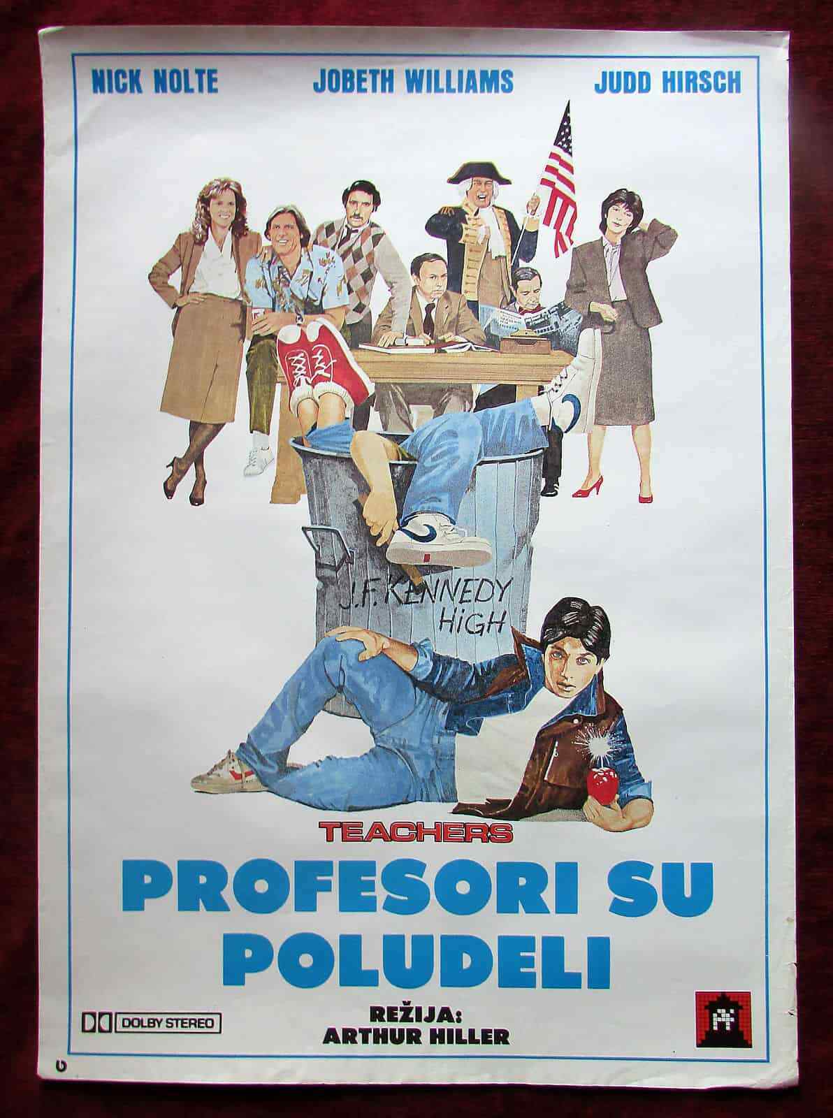 1984 Original Movie Poster Teachers Nick Nolte JoBeth Williams Judd Hirsch EX YU
