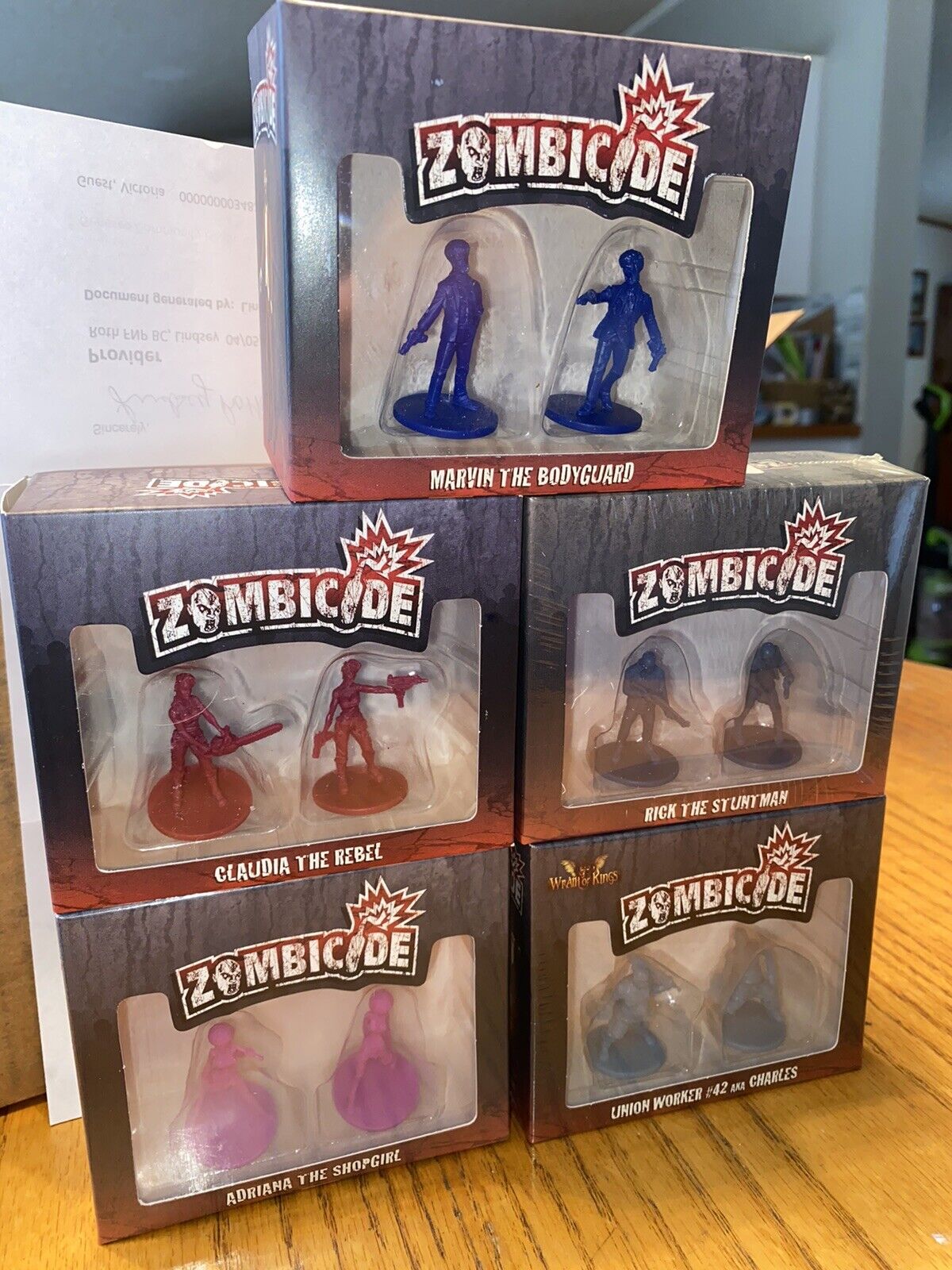 Zombicide Lot Of 5 Adriana, Marvin, Rick, Claudia and Union Worker.
