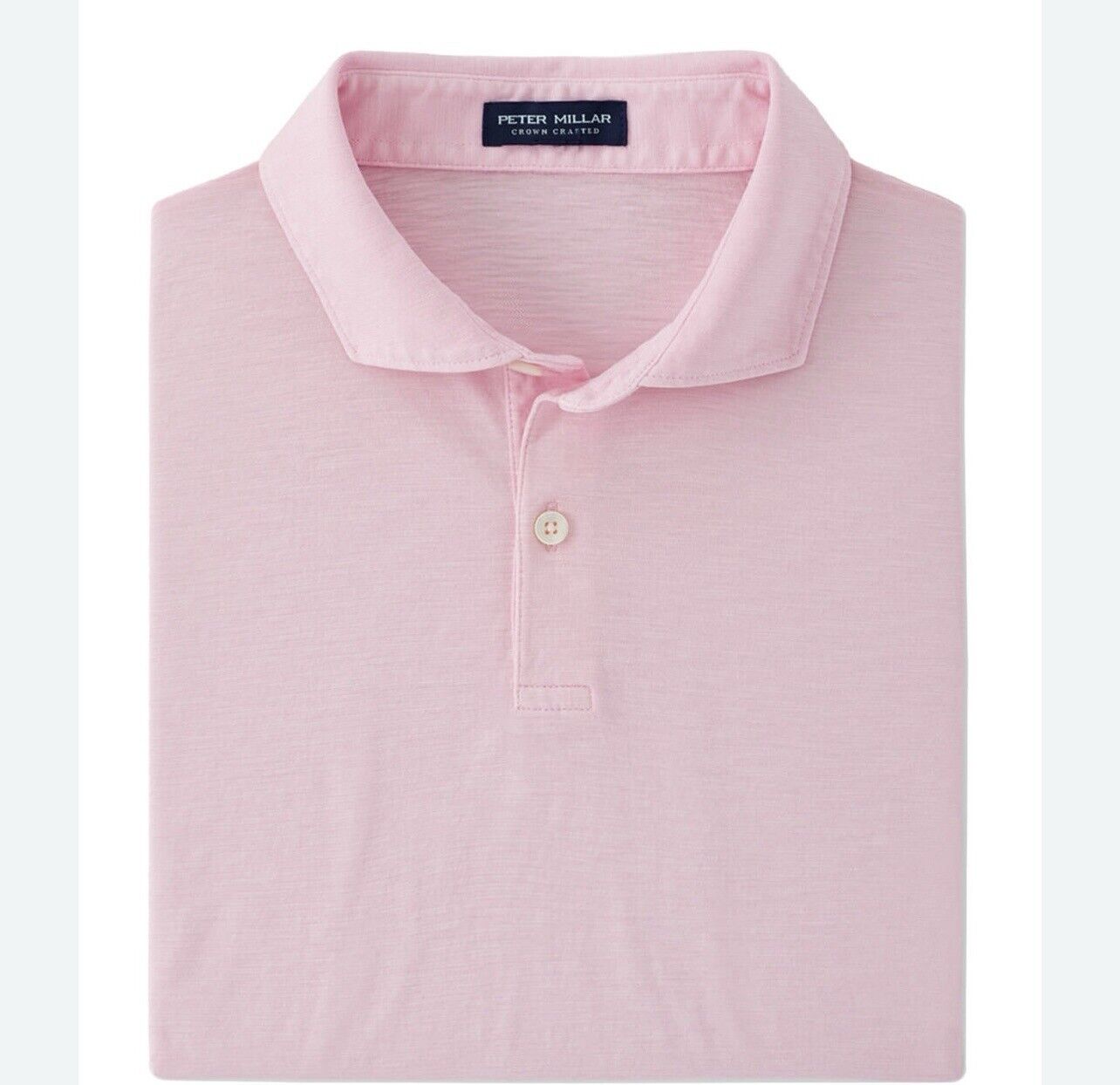 PETER MILLAR Crown Crafted Journeyman Polo Shirt Pink Pima Cotton Sz L NWT Golf