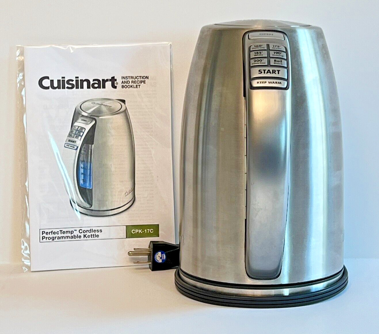 Cuisinart CPK-17 PerfecTemp 1.7 Liter Stainless Steel Electric Kettle With Base