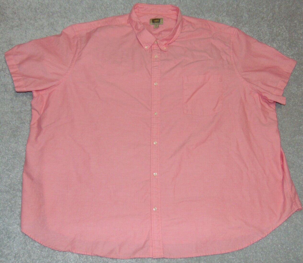 The Foundry Short Sleeve Mens Shirt 6XL Cotton Solid Red Pocket Easy Care