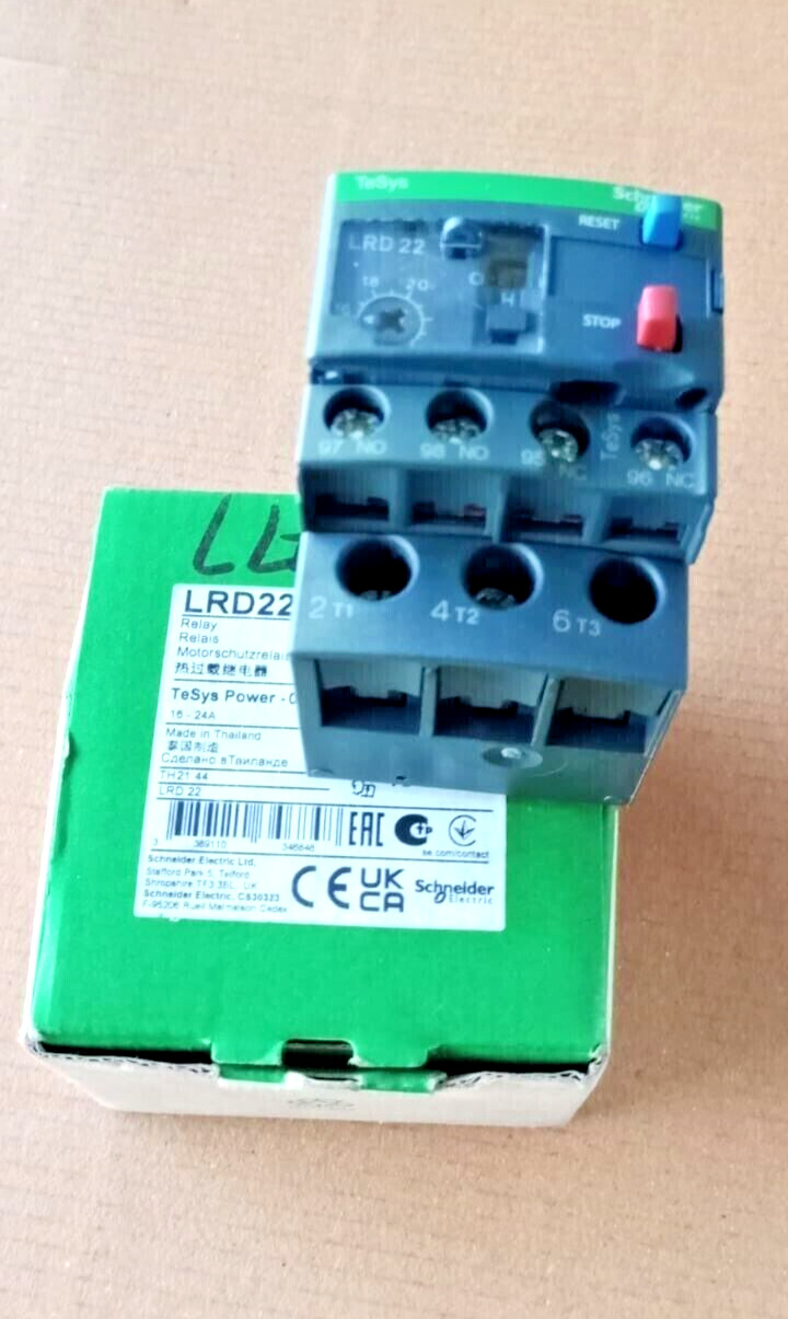 3PC LOT- Schneider Electric LRD22 Thermal Overload Relay - BRAND NEW