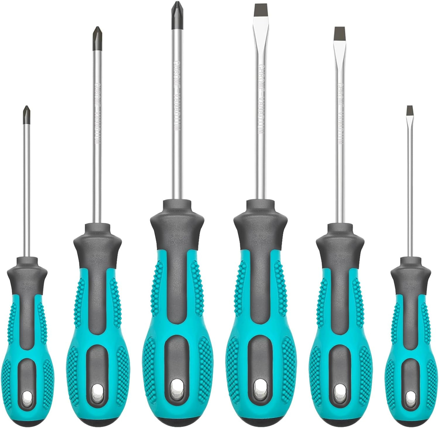 6-Piece Magnetic Screwdriver Set with Non-Slip Grip