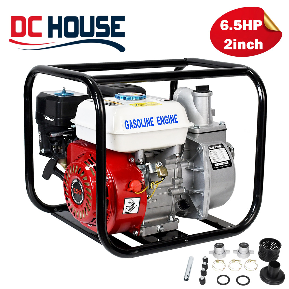 6.5 HP 4-Stroke 2inch Gas Water Pump Semi-Trash Water Pump Transfer Pump 158GPM