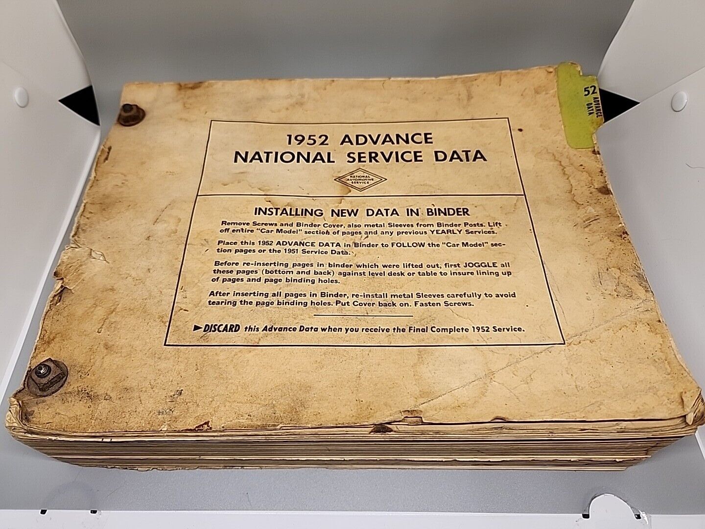 Vintage 1954-57 Mechanic Manual National Service Data