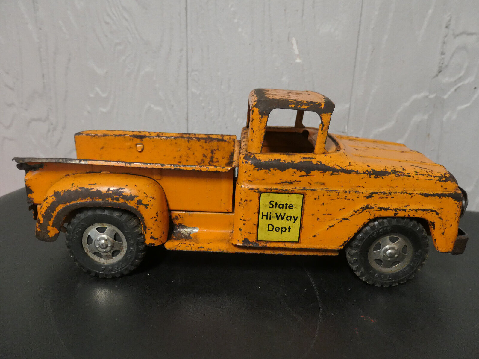 Vintage Tonka State Hi-Way Dept Orange Pickup Truck