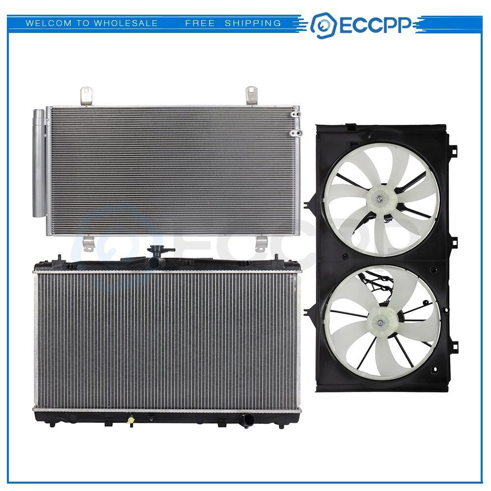 Electric Radiator Condenser Cooling Fan Kit For 2012 2013-2017 Toyota Camry