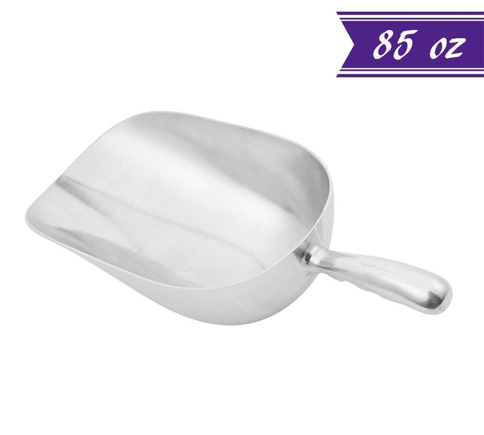 85 oz Aluminum Scoop with Contoured Handle, Large Utility Scoop by Tezzorio