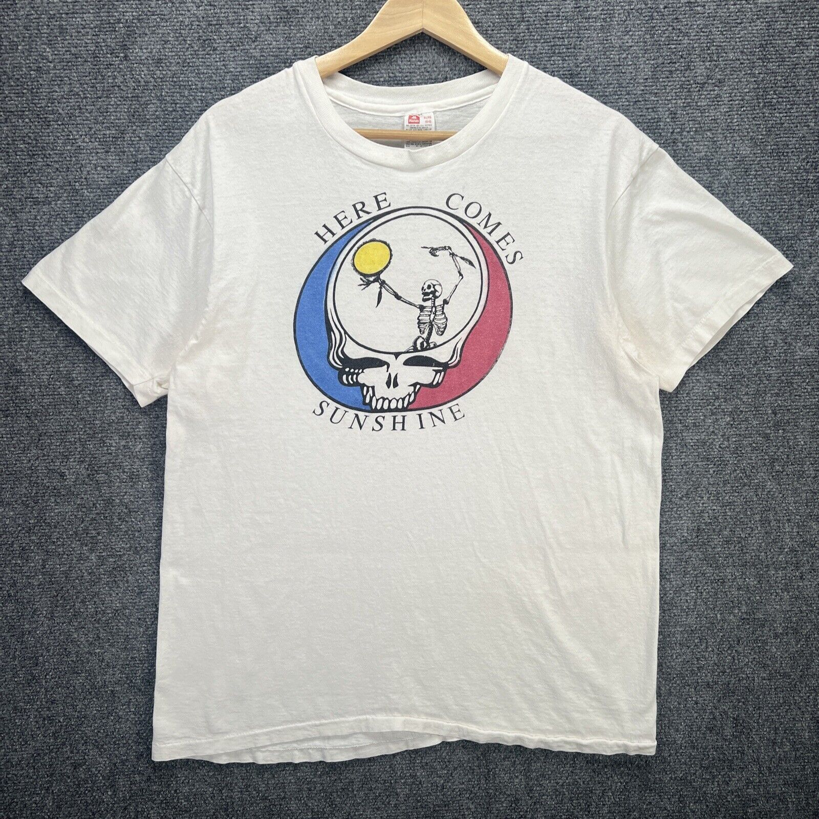 Vintage Grateful Dead Shirt Mens XL White 90s Here Comes Sunshine 1993 Summer