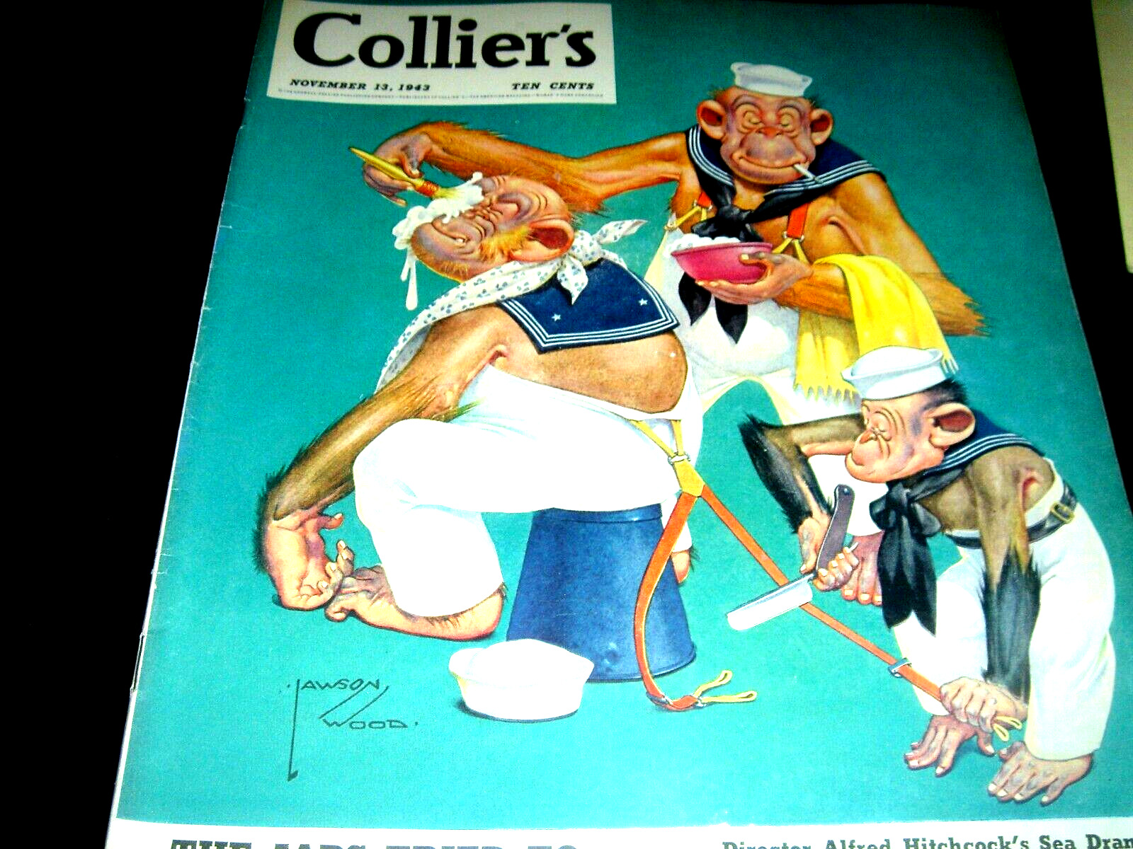 November 1943 Colliers- Magazine-WW2- WAR STORIES, peace or isolationism -PEACE