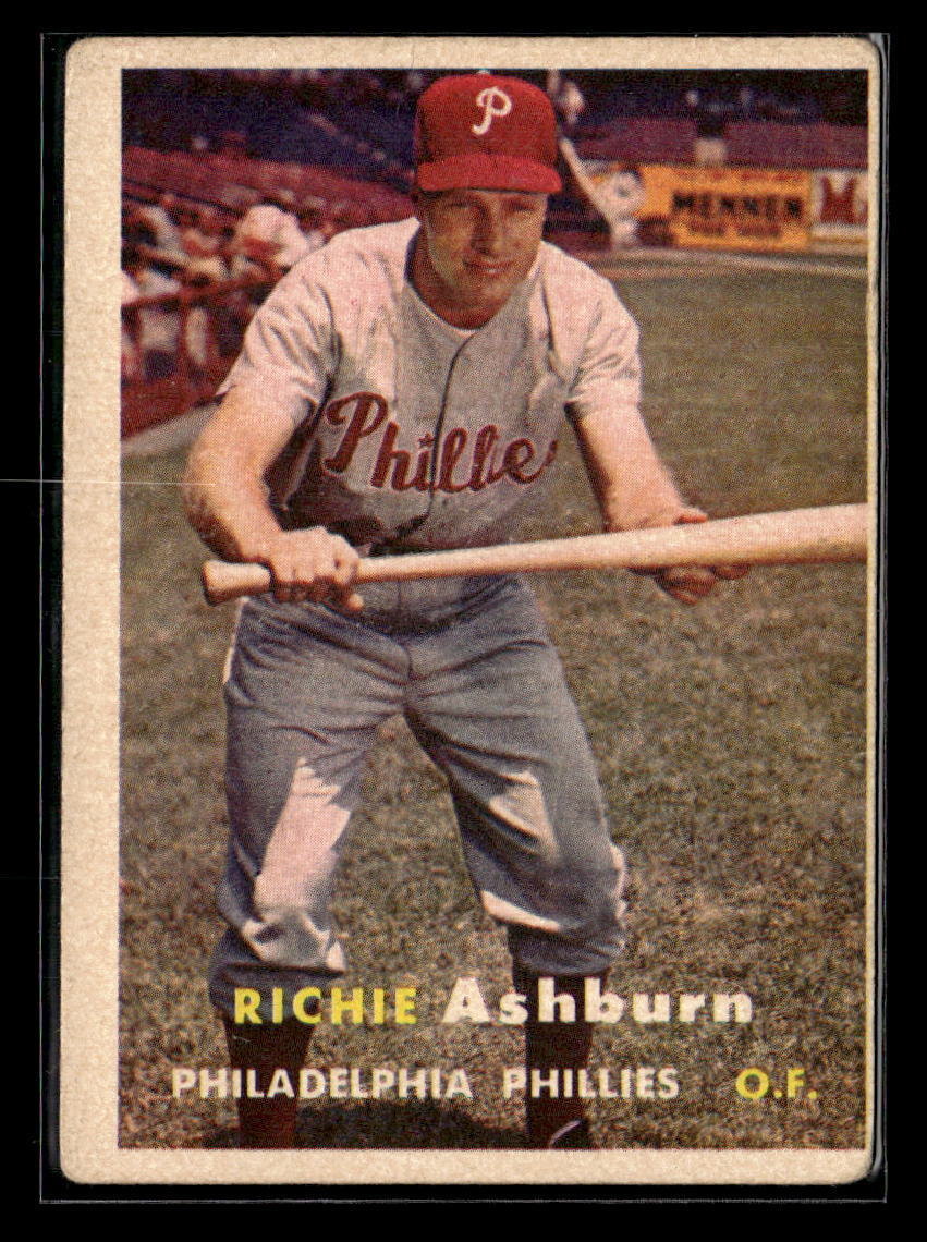 1957 Topps #70 Richie Ashburn - Phillies - EX
