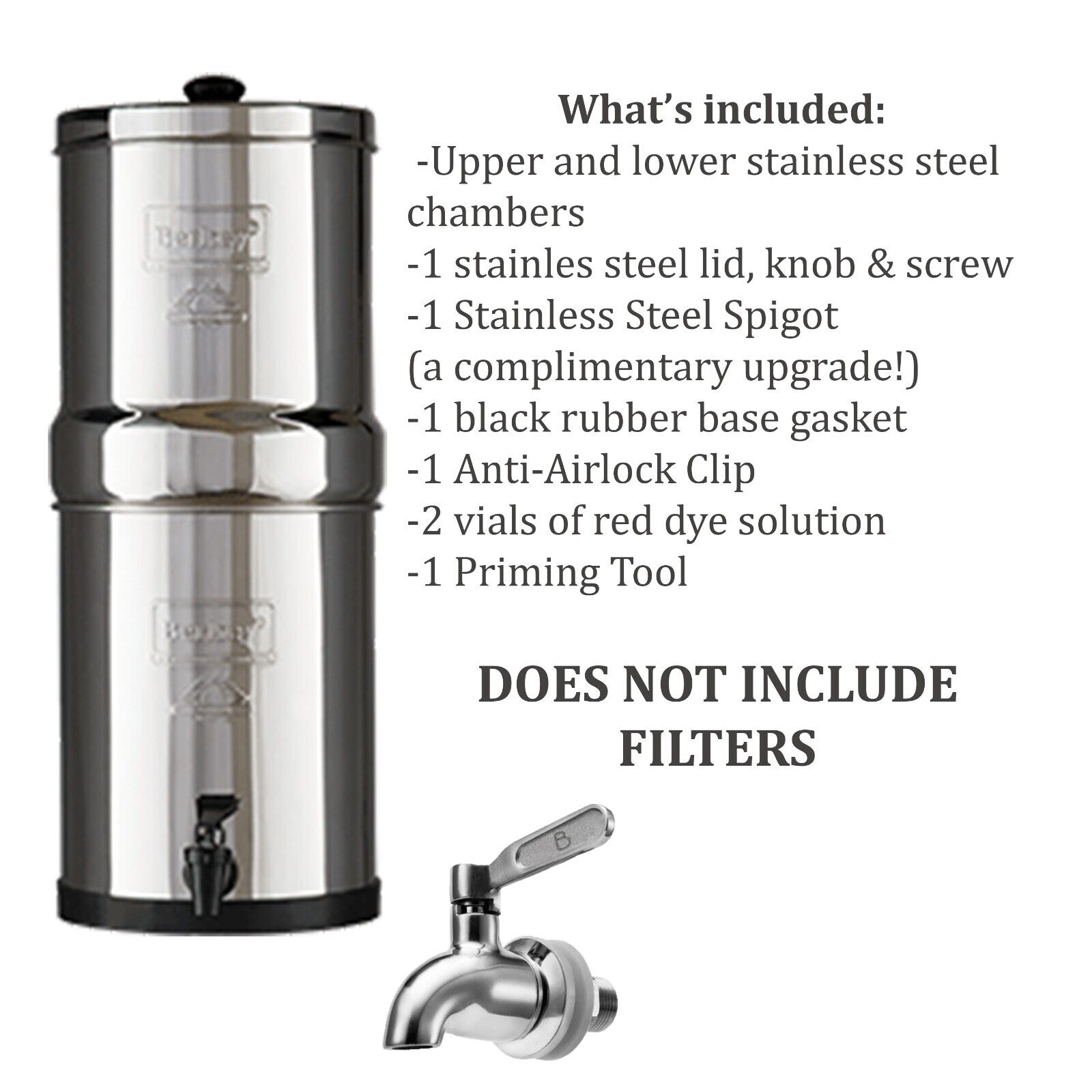 Travel Berkey Unit/Housing ONLY- Open Box (Filters NOT included PLEASE READ)
